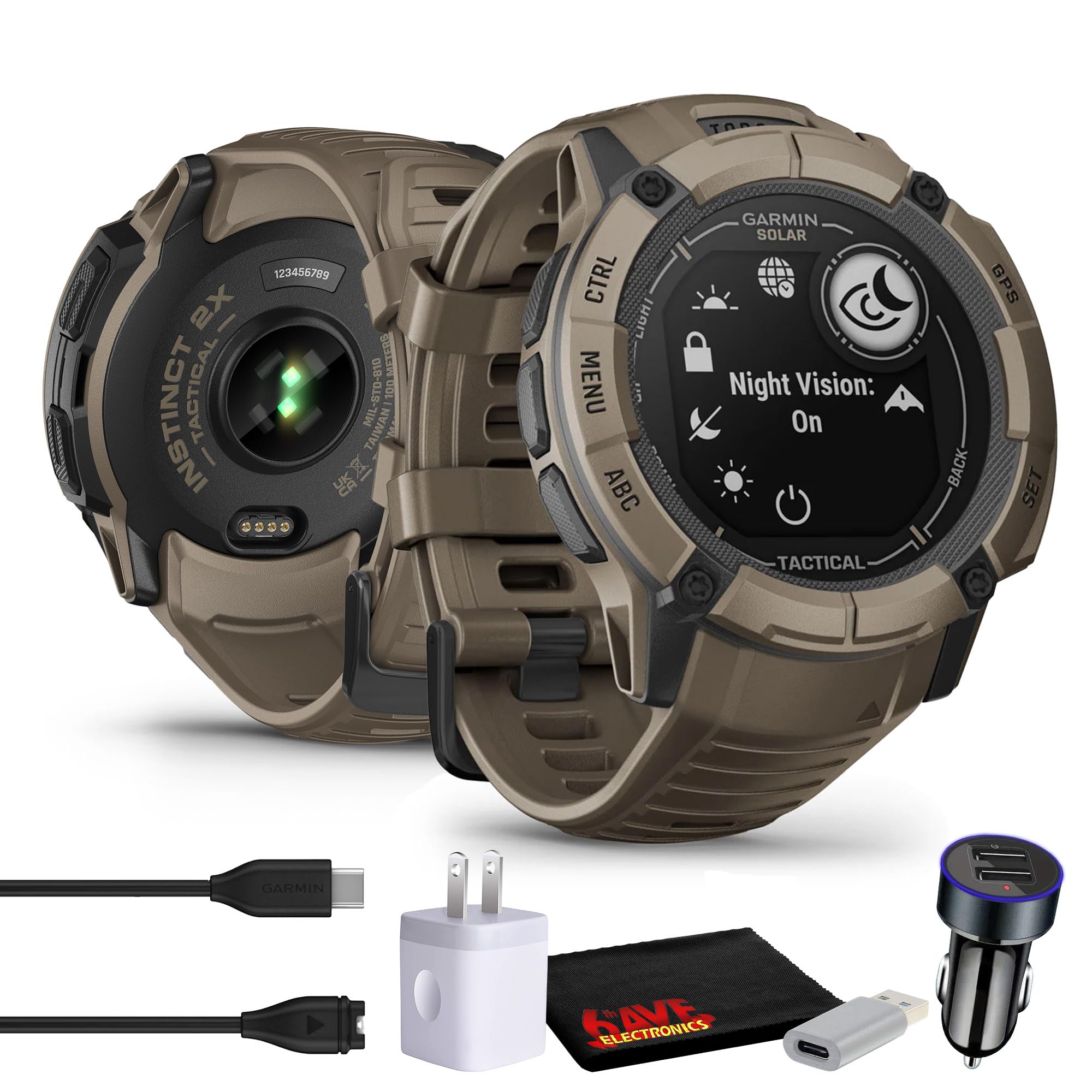 Foto 2 pulgar | Reloj Inteligente Gps Garmin Instinct 2x Solar Tactical Coyote Tan - Venta Internacional.