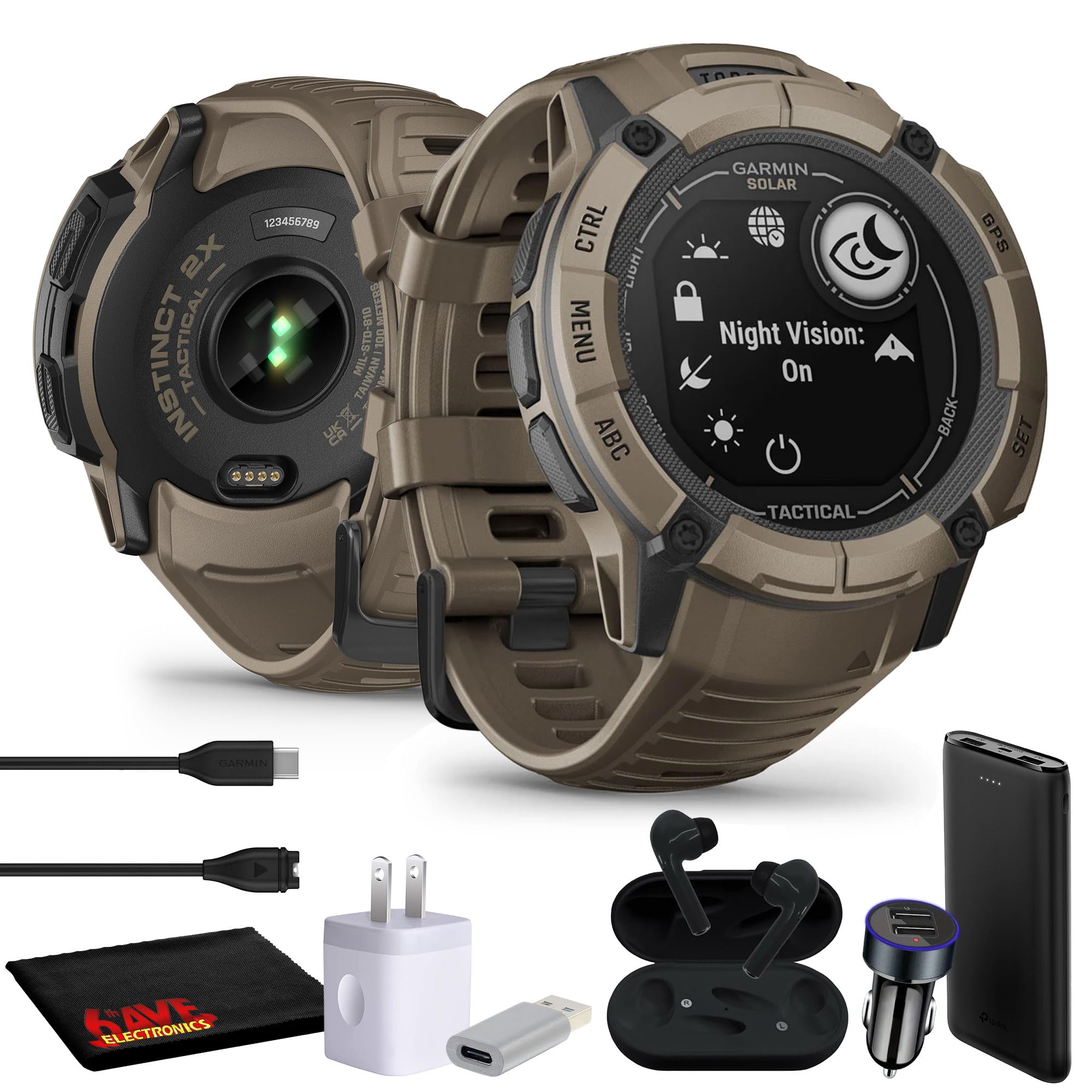 Foto 2 pulgar | Reloj Inteligente Gps Garmin Instinct 2x Solar Tactical Coyote Tan - Venta Internacional.
