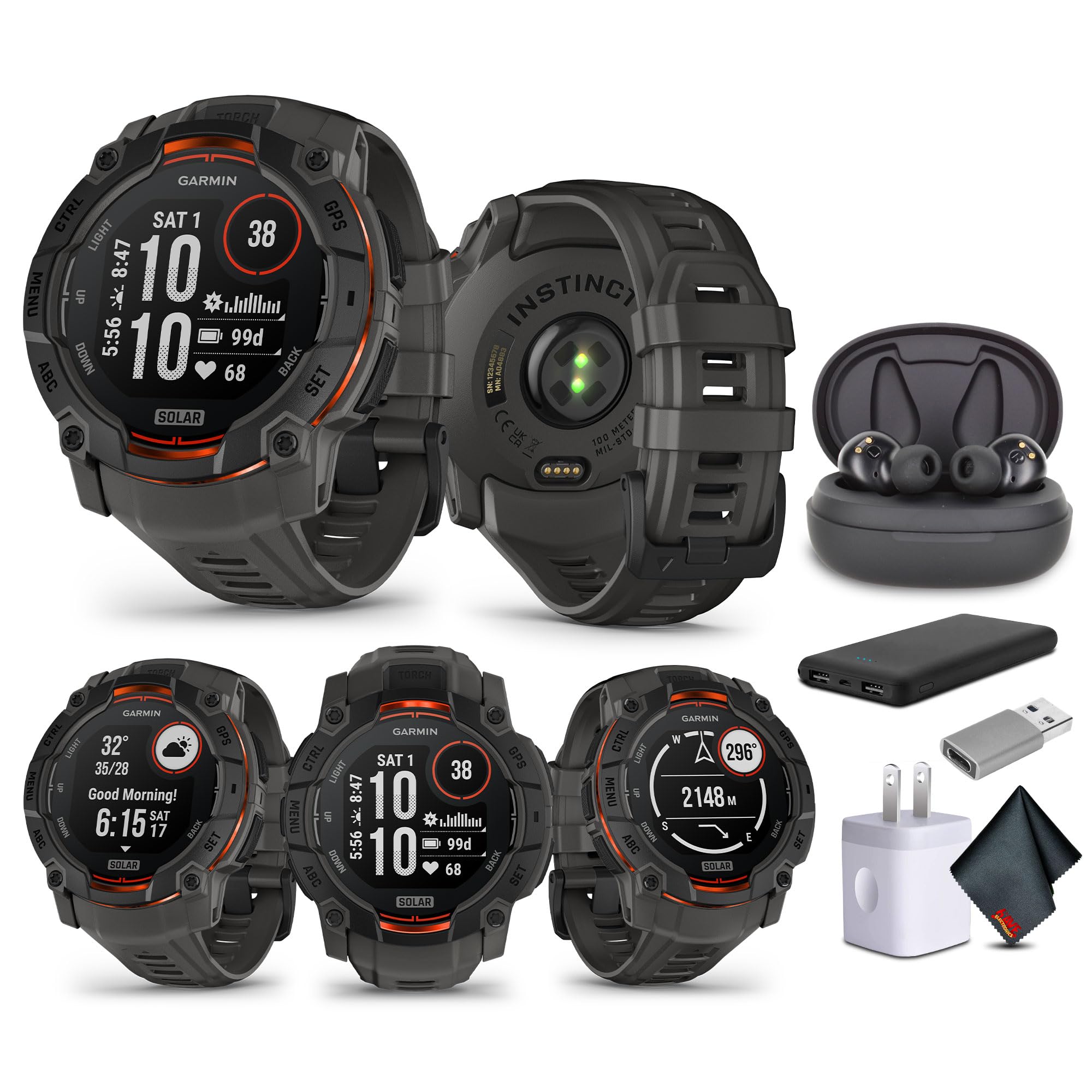 Foto 2 pulgar | Reloj Inteligente Garmin Instinct 3 Con Pantalla De 50 Mm Con Carga Solar - Venta Internacional.