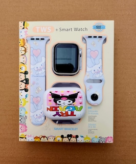 Foto 2 | Combo Kids Smartwach Con Audifonos Bluetooth Diseño De Kuromi X Cinnanmorroll