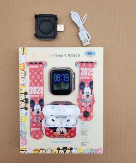 Foto 4 | Combo Kids Smartwach Con Audifonos Bluetooth Diseño De Mickey Mouse