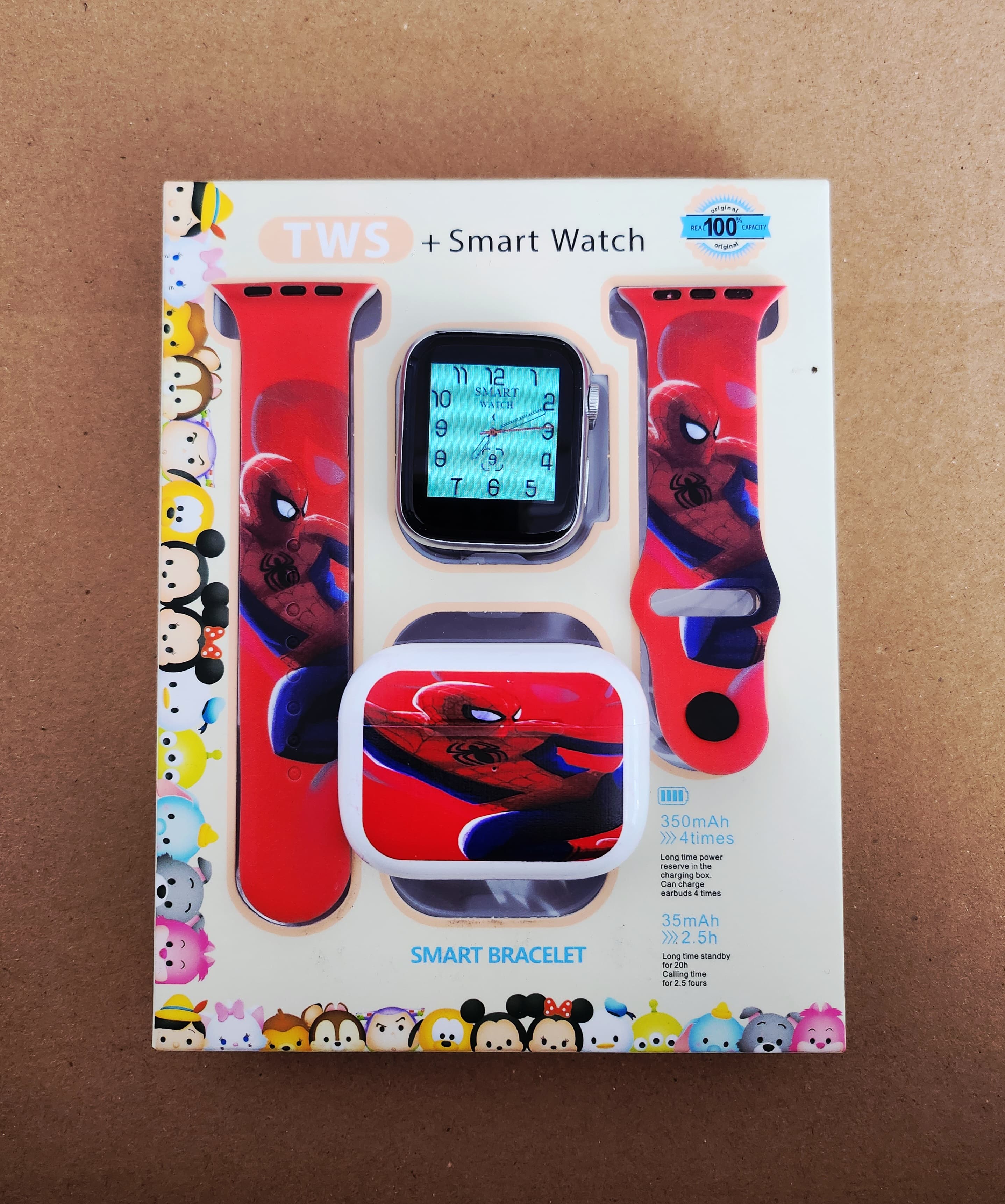 Foto 3 pulgar | Combo Kids Smartwach Con Audifonos Bluetooth Diseño De Spider Man