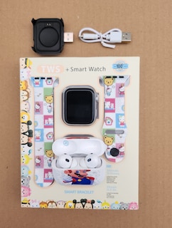 Foto 4 | Combo Kids Smartwach Con Audifonos Bluetooth Diseño De Mario Bros X Kitty