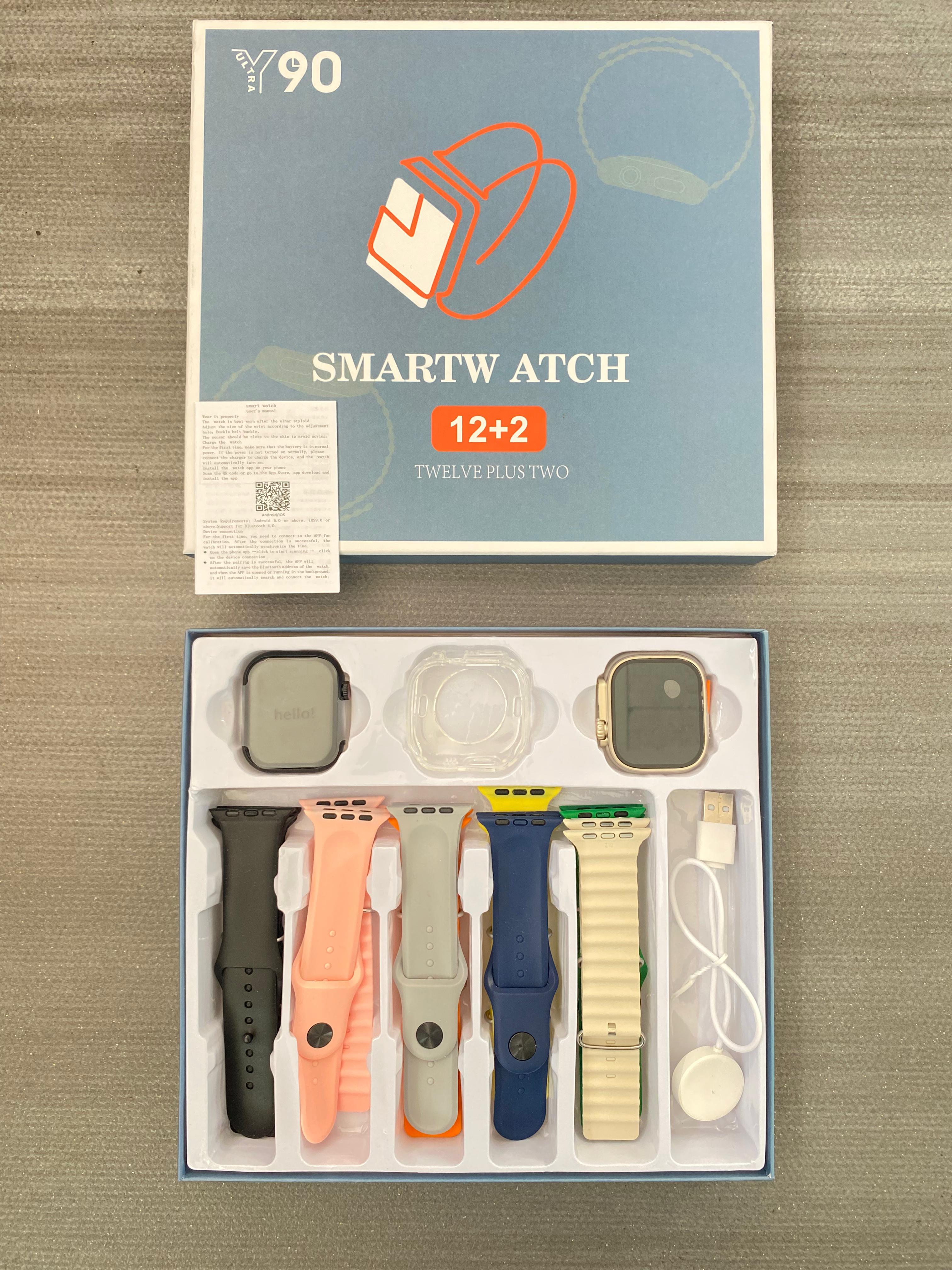 Foto 7 pulgar | Set con 2 Smartwatch Y90 y 11 Correas Diferentes Multicolores