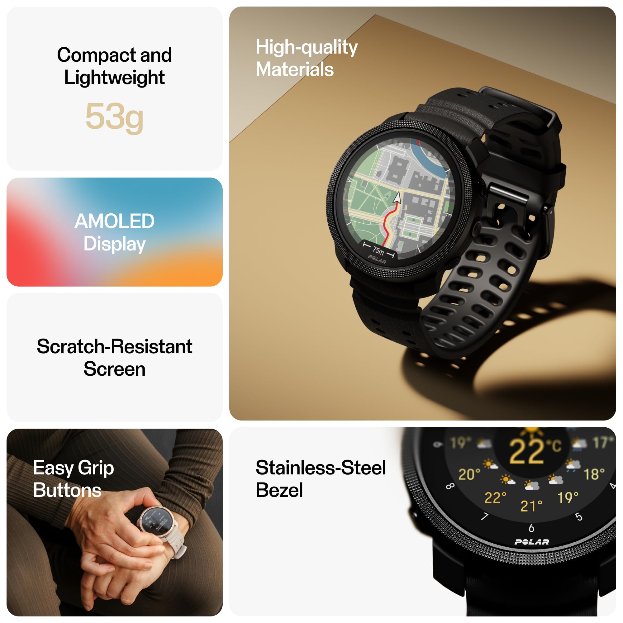 Foto 3 pulgar | Smartwatch Polar Vantage M3 Multi-sport Amoled Con Batería De 7 Días - Venta Internacional.