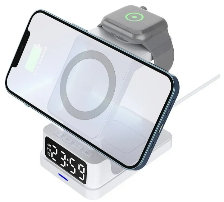 Foto 2 pulgar | Xtellar Estación De Carga Inteligente 4 En 1 Premium Para Apple Watch  Iphone Y Airpods En Blanco