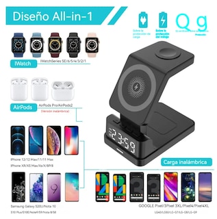 Foto 2 | Xtellar Estación De Carga Inteligente 4 En 1 Premium Para Apple Watch Iphone Y Airpods En Blanco