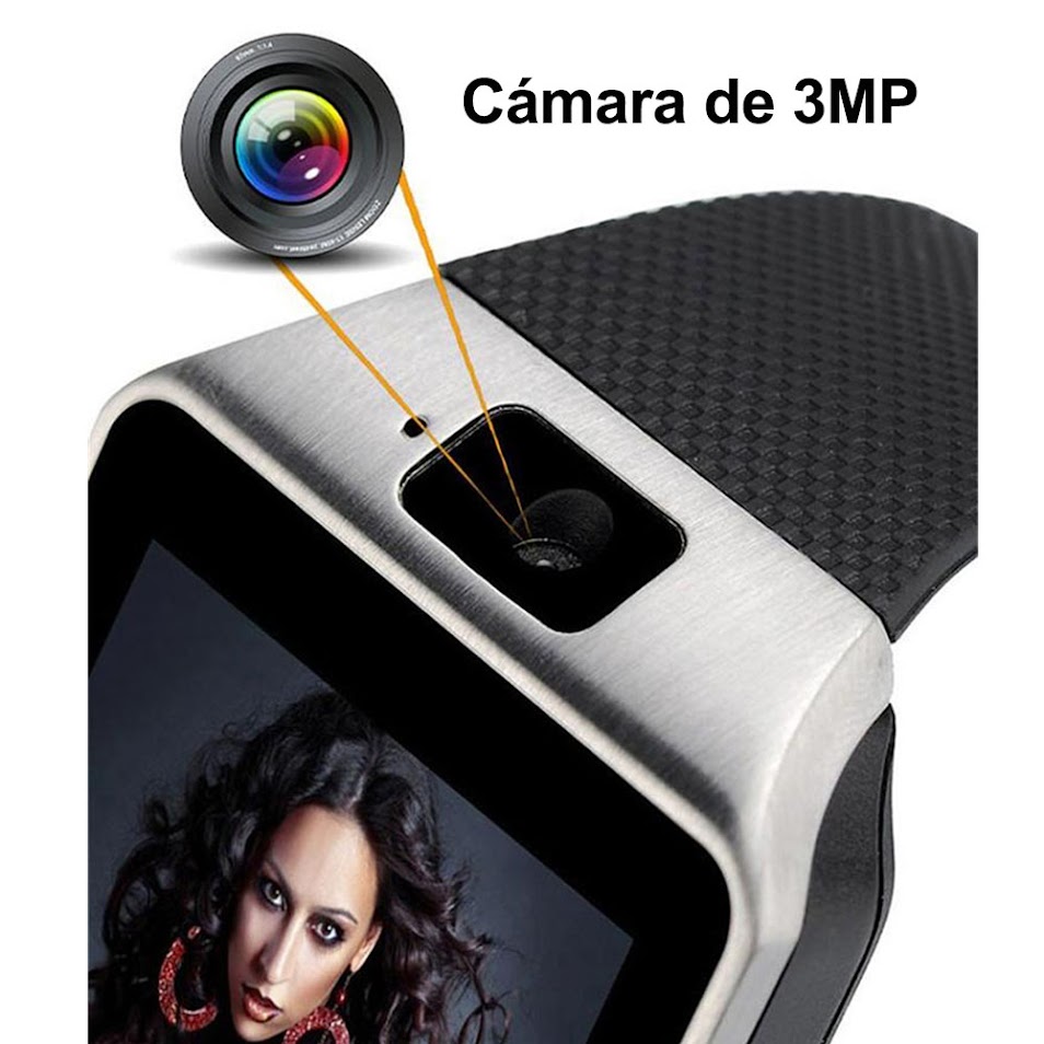 Foto 5 pulgar | Smartwatch Dz09 Cámara Bluetooth Sim Sd Plateado
