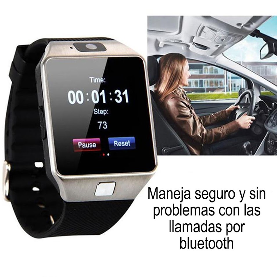 Foto 9 pulgar | Smartwatch Dz09 Cámara Bluetooth Sim Sd Plateado