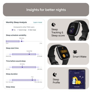 Foto 3 | Reloj Smartwatch Fitbit Versa 4 Negro-Venta Internacional