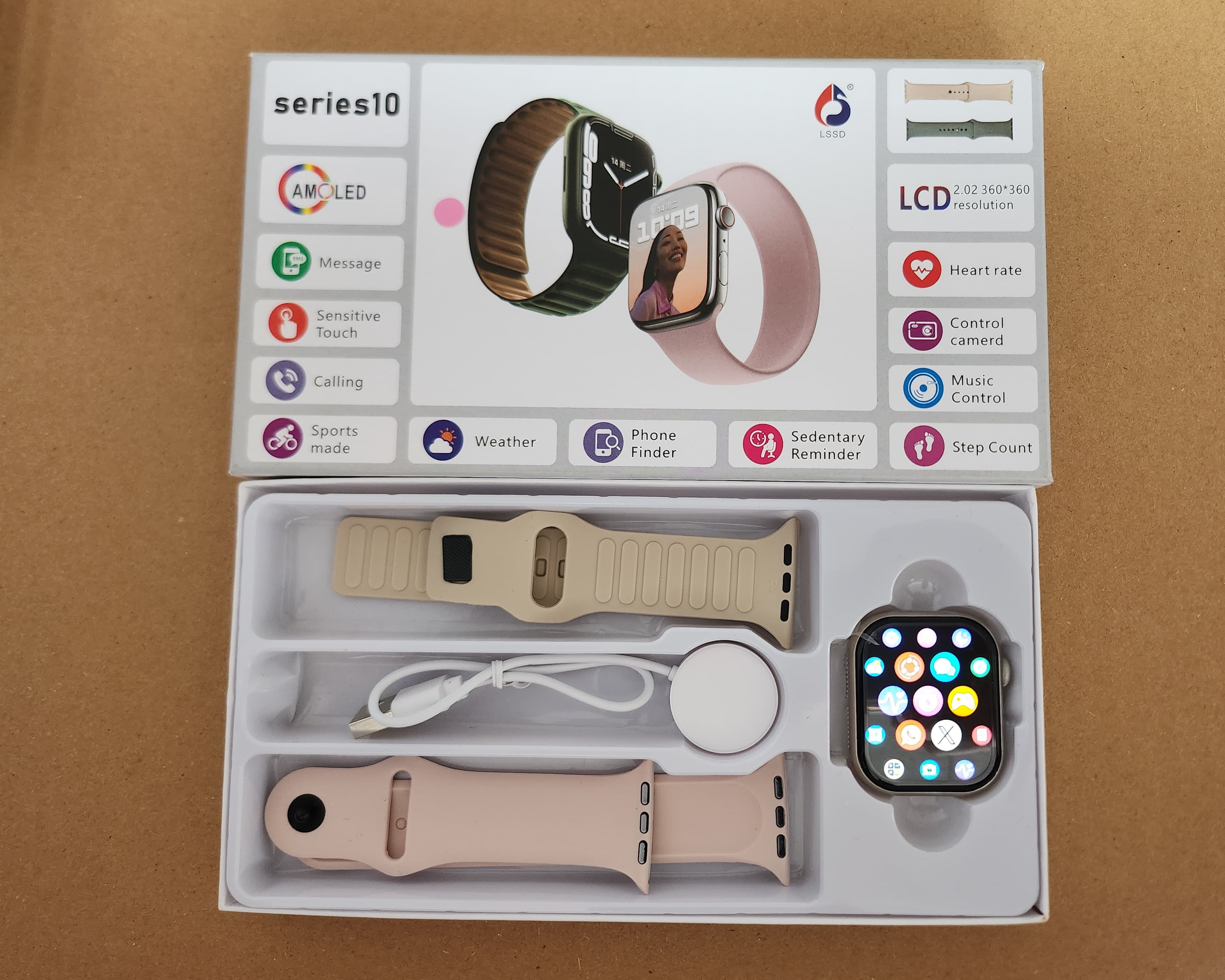 Foto 6 pulgar | Smartwatch Serie 10 Con 2 Correas Monitoreo Fitnes  Sueño Y Notificaciones