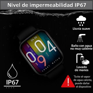 Foto 4 | Smartwatch Deportivo con Llamadas Bluetooth, Pantalla AMOLED Full Touch HD, Resistencia IP67, Sensor Óptico Unisex Negr
