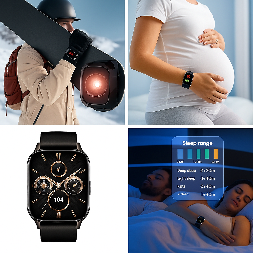 Foto 6 pulgar | Smartwatch Deportivo con Llamadas Bluetooth, Pantalla AMOLED Full Touch HD, Resistencia IP67, Sensor Óptico Unisex Negr
