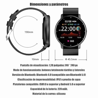 Foto 2 | Smartwatch ZI001 con Pantalla HD 2.01”, Llamadas Bluetooth, Monitoreo de Salud y Modos Deportivos