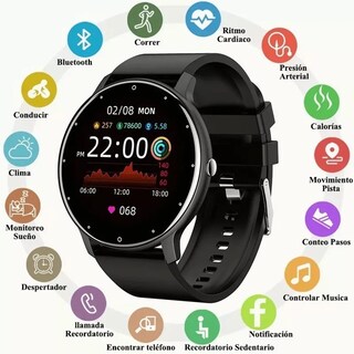 Foto 6 | Smartwatch ZI001 con Pantalla HD 2.01”, Llamadas Bluetooth, Monitoreo de Salud y Modos Deportivos