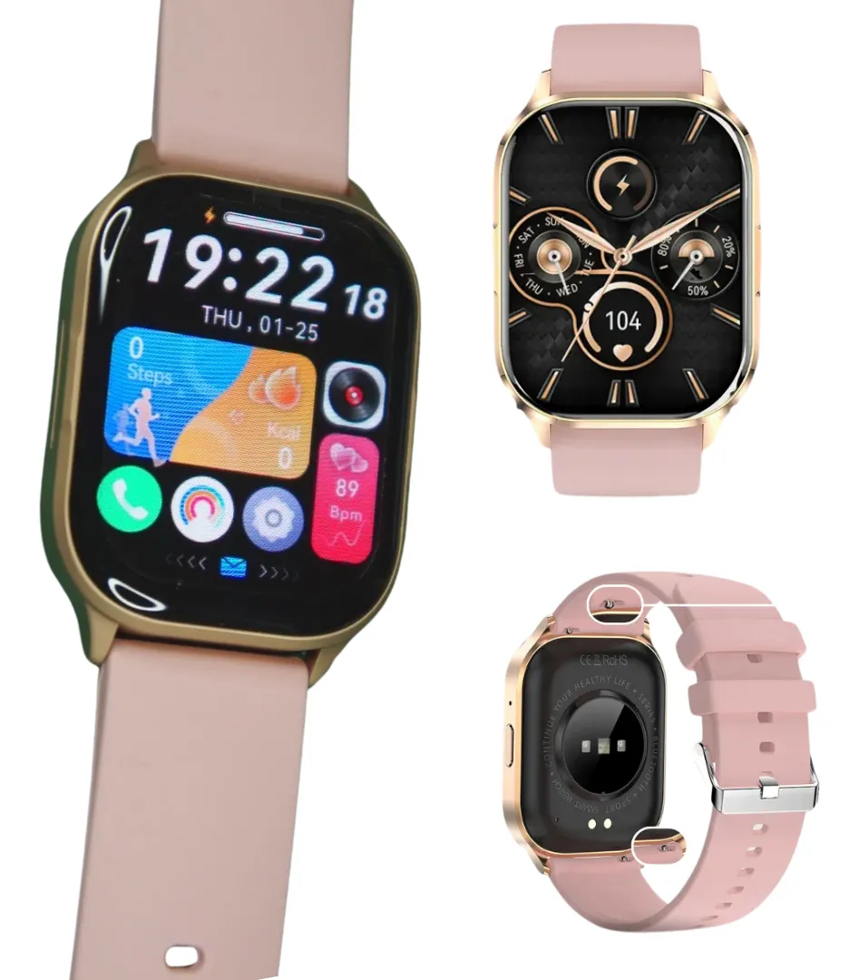 Foto 4 pulgar | Smartwatch Deportivo con Llamadas Bluetooth, Pantalla AMOLED HD, Monitoreo de Salud y Resistencia IP67 Color Rosa