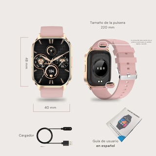 Foto 5 | Smartwatch Deportivo con Llamadas Bluetooth, Pantalla AMOLED HD, Monitoreo de Salud y Resistencia IP67 Color Rosa