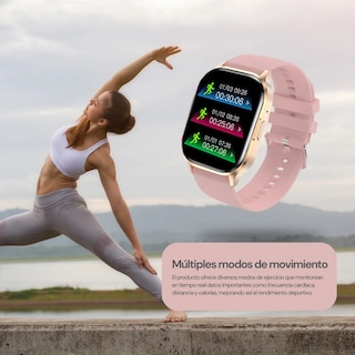 Foto 8 | Smartwatch Deportivo con Llamadas Bluetooth, Pantalla AMOLED HD, Monitoreo de Salud y Resistencia IP67 Color Rosa