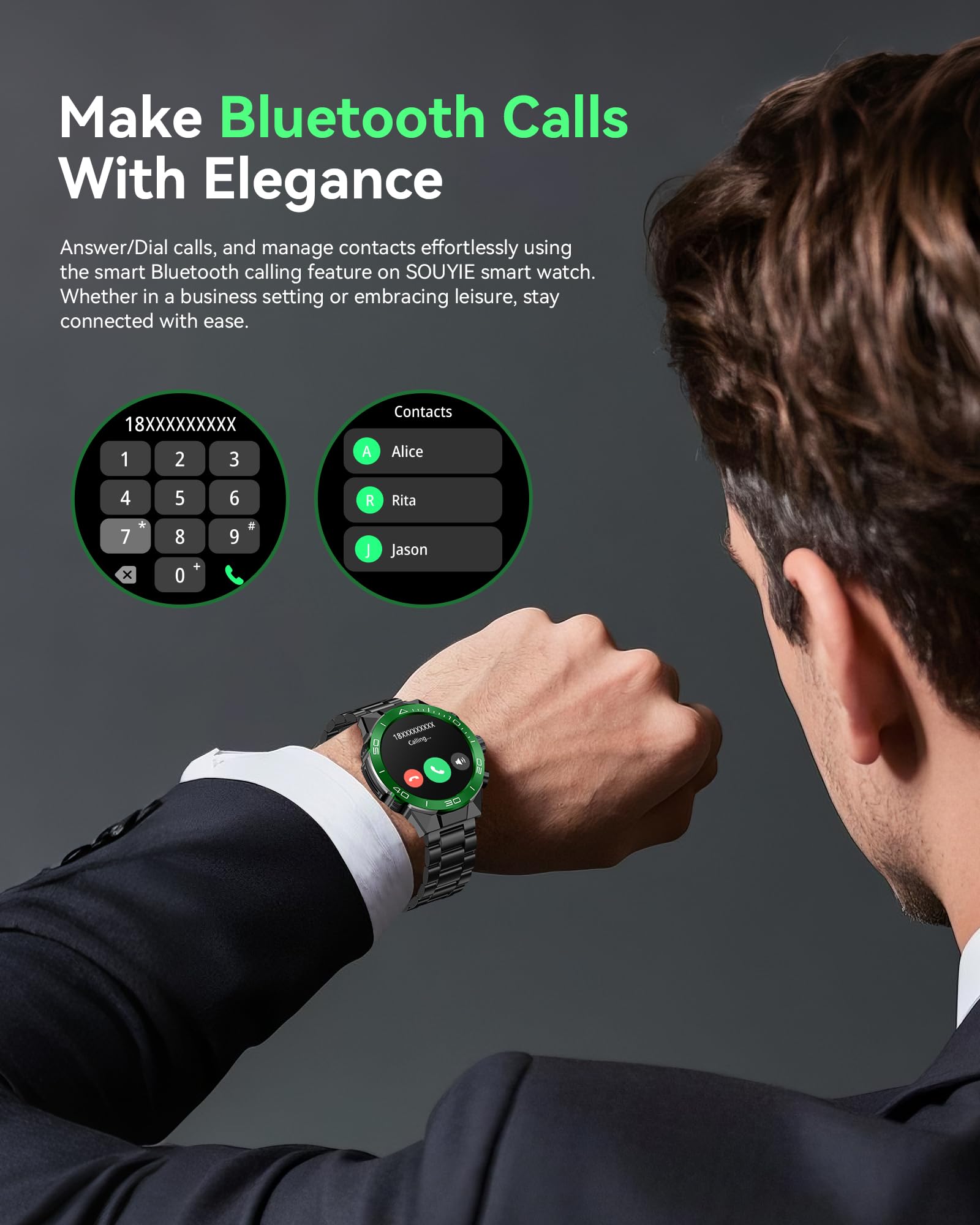 Foto 3 pulgar | Reloj Inteligente Souyie Luxury Con Pantalla Amoled De 1 43 Pulgadas Y Batería De 30 Días - Venta Internacional.