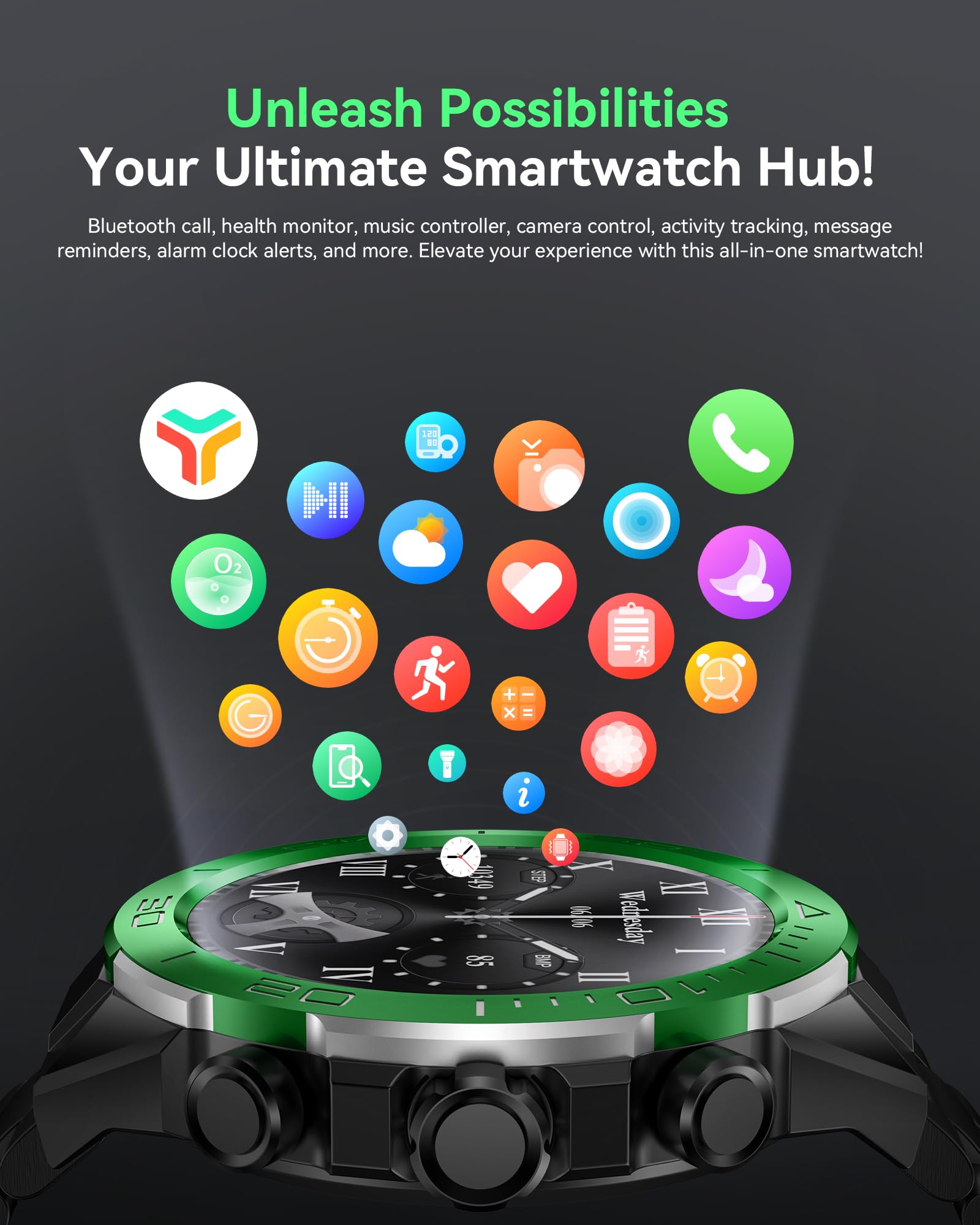 Foto 8 pulgar | Reloj Inteligente Souyie Luxury Con Pantalla Amoled De 1 43 Pulgadas Y Batería De 30 Días - Venta Internacional.