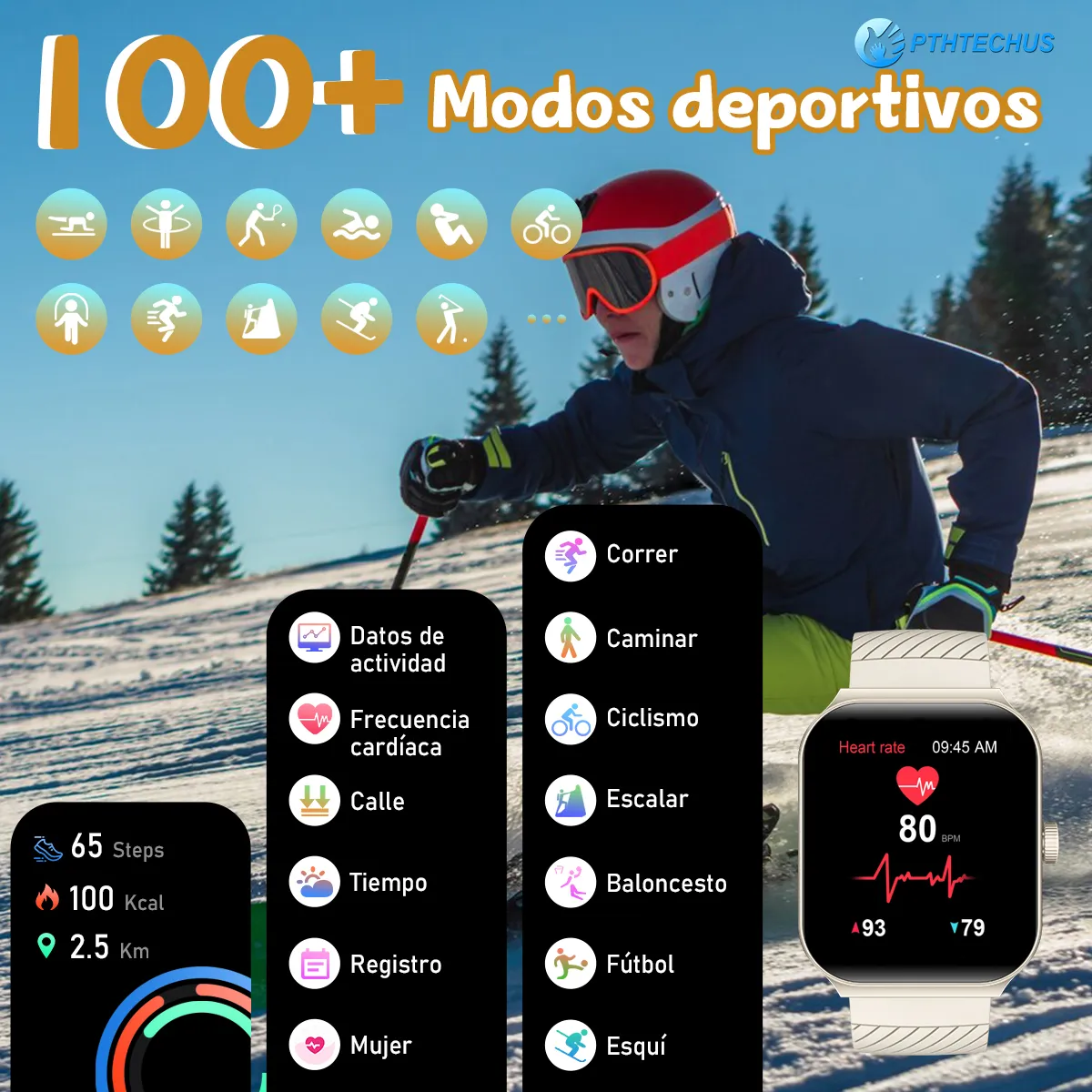 Foto 3 pulgar | Reloj Smartwatch Lab.G Beige