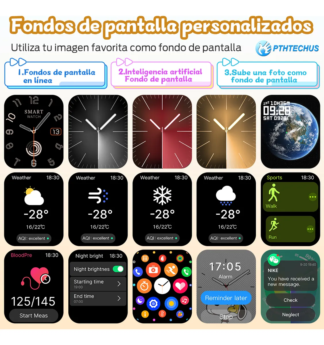 Foto 4 pulgar | Reloj Smartwatch Lab.G Beige
