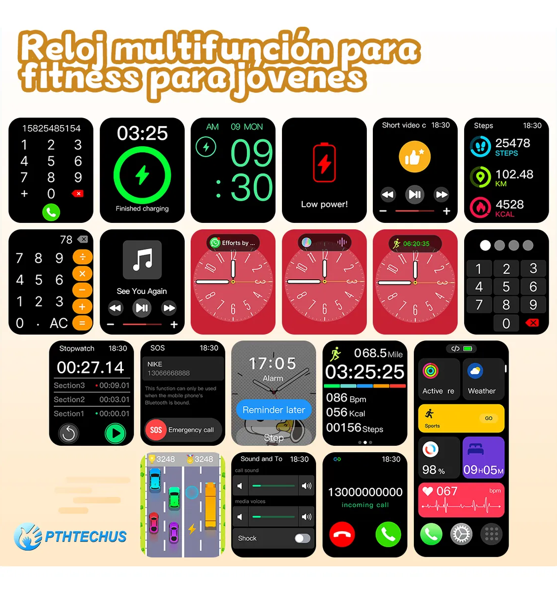 Foto 5 pulgar | Reloj Smartwatch Lab.G Beige