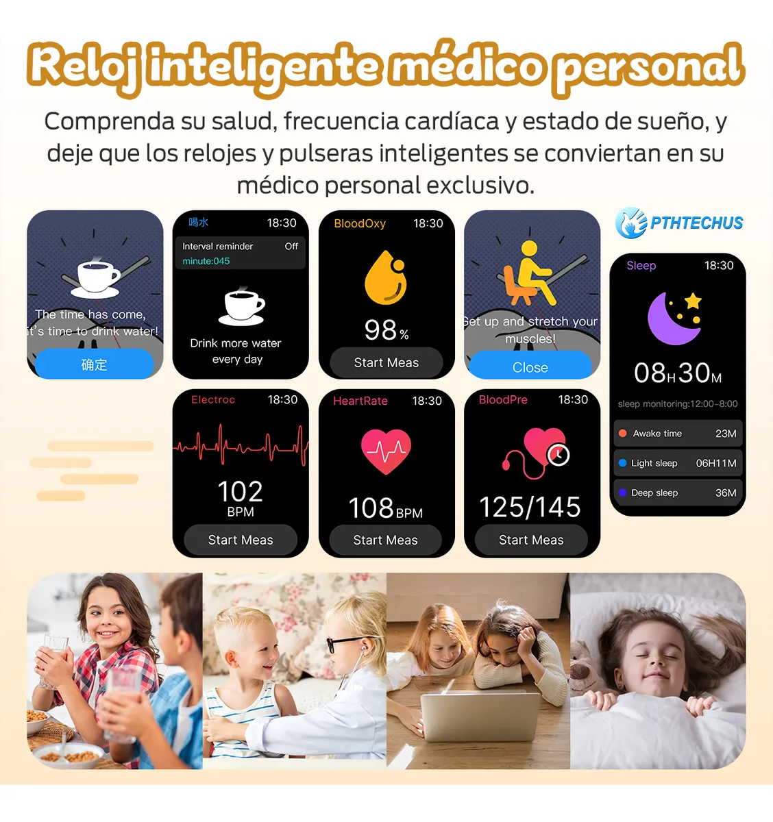 Foto 6 pulgar | Reloj Smartwatch Lab.G Beige