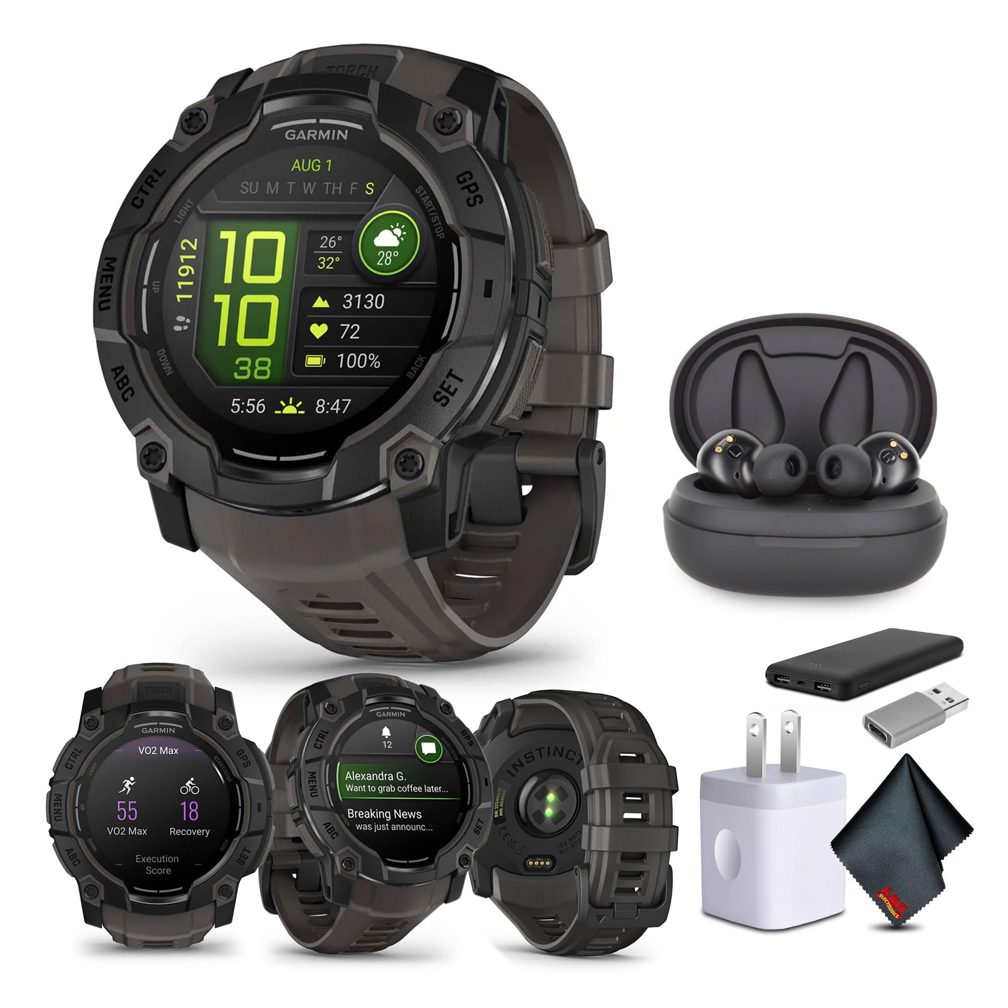 Reloj Inteligente Garmin Instinct 3  45 Mm  Pantalla Amoled Gps  Negro - Venta Internacional.