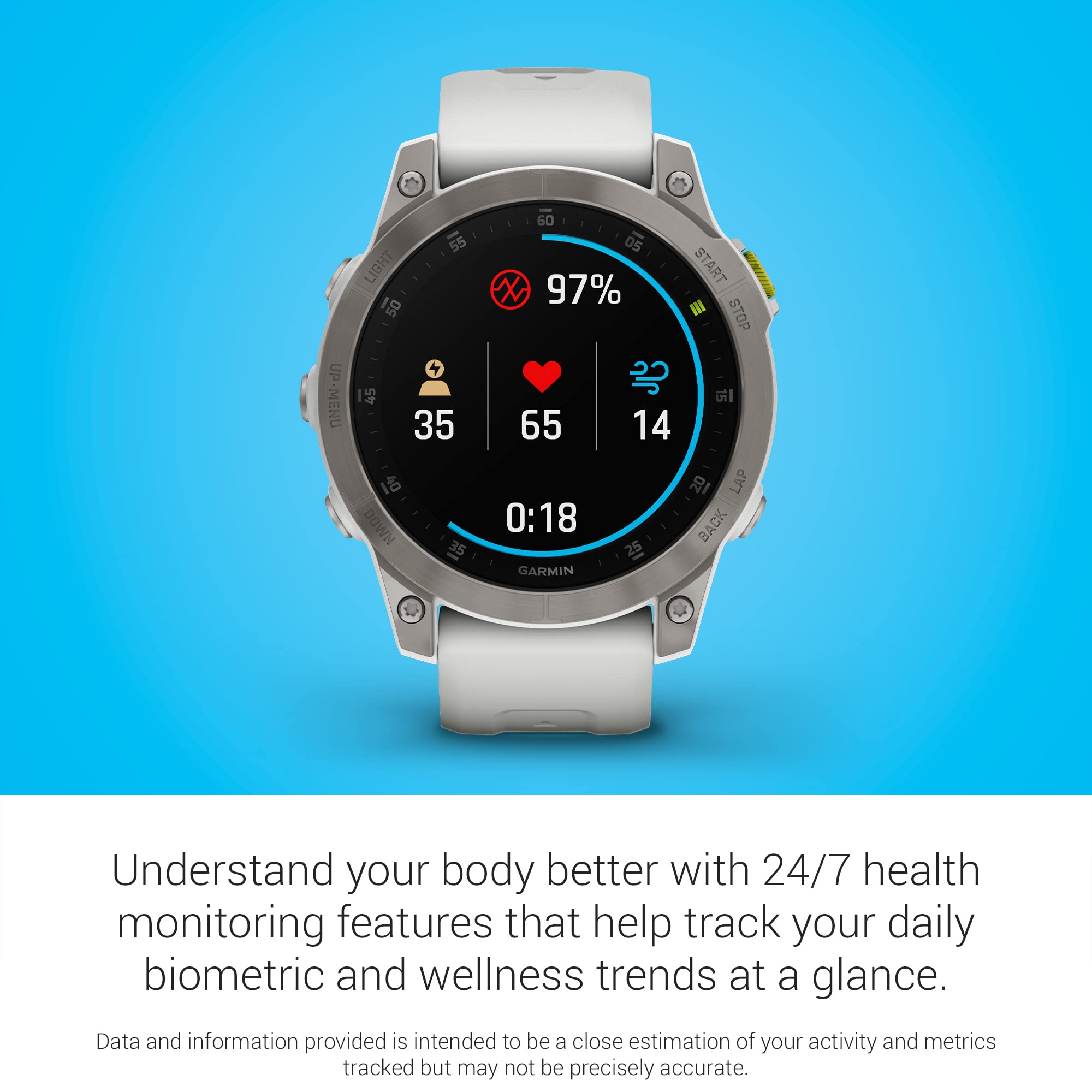 Foto 6 pulgar | Reloj Inteligente Garmin Epix Gen 2 Premium Health Amoled Blanco - Venta Internacional.