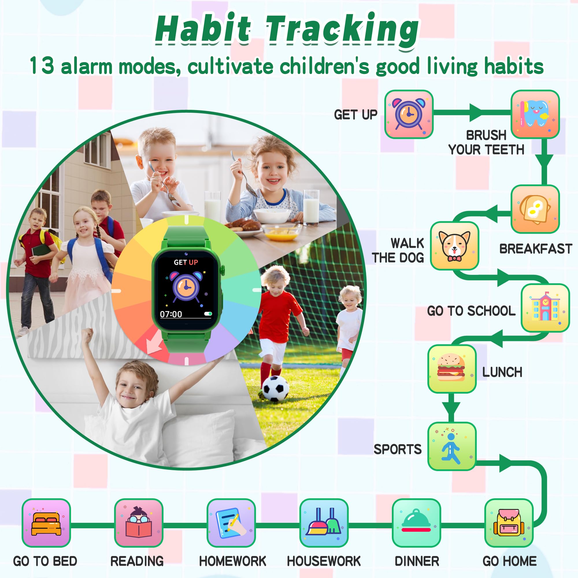 Foto 4 pulgar | Reloj Inteligente Phyulls Kids Con 32 Juegos De Rompecabezas  Cámara Y Música - Venta Internacional.