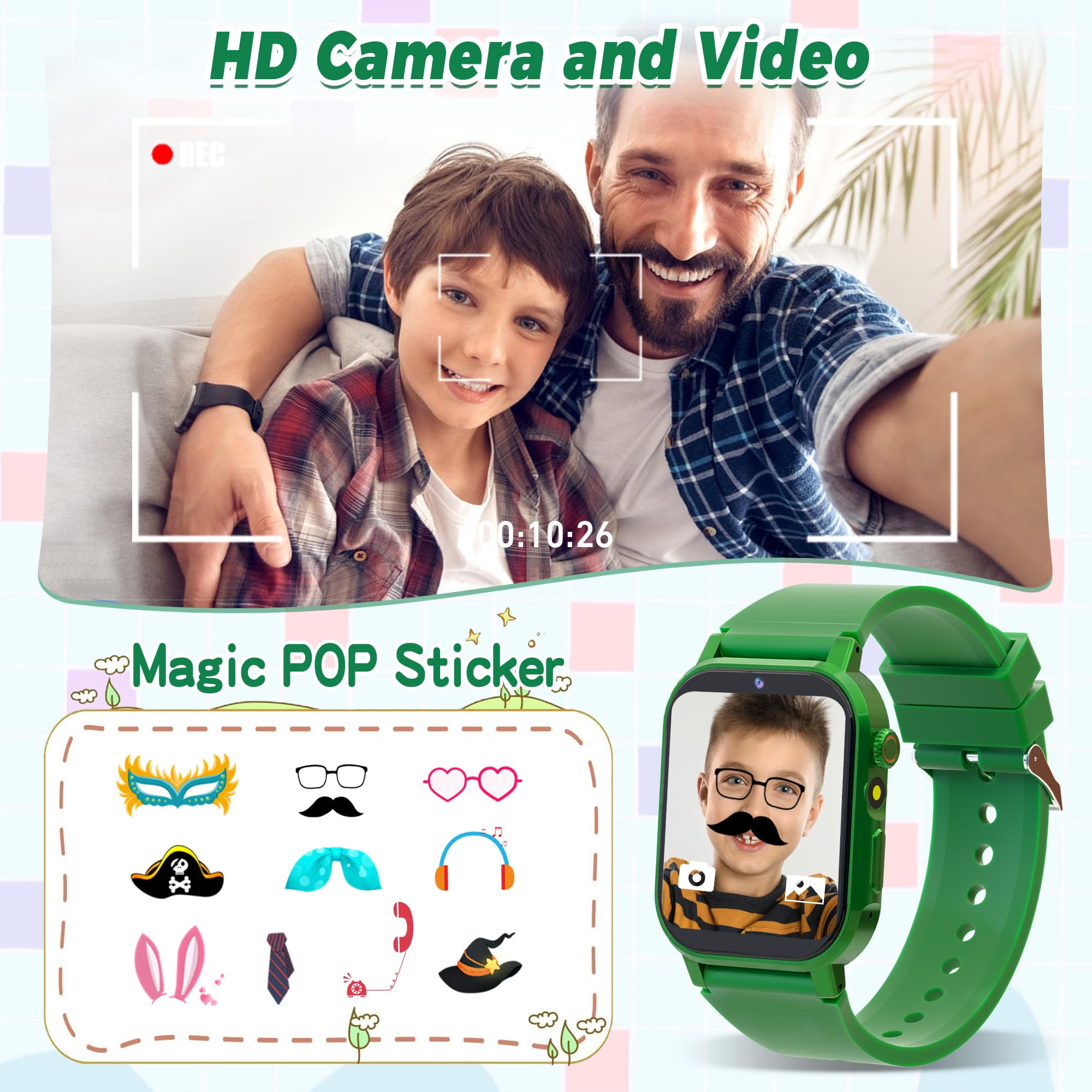 Foto 5 pulgar | Reloj Inteligente Phyulls Kids Con 32 Juegos De Rompecabezas  Cámara Y Música - Venta Internacional.