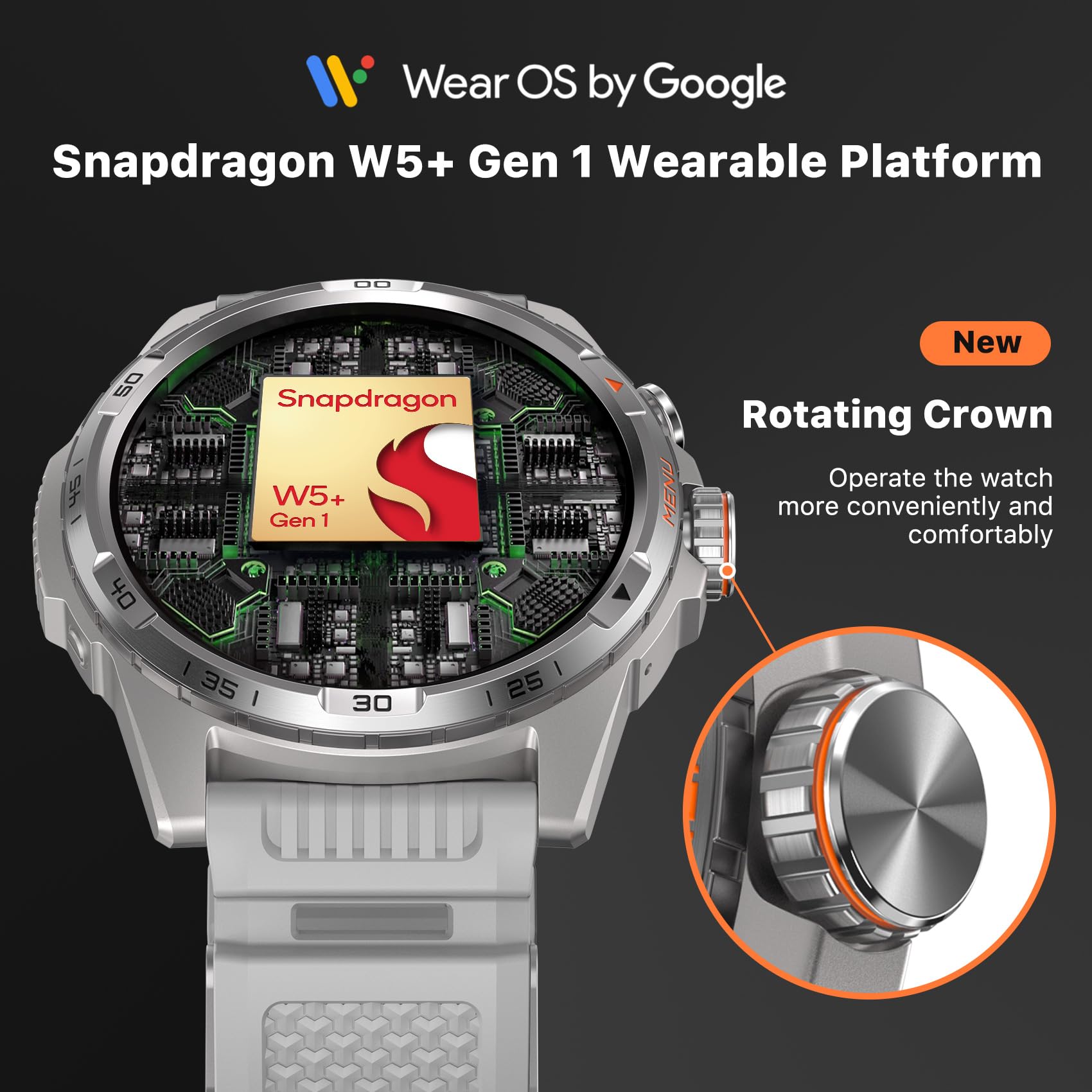 Foto 6 pulgar | Reloj Inteligente Ticwatch Atlas Android Wear Os Para Hombre Con Batería De 90 H - Venta Internacional.