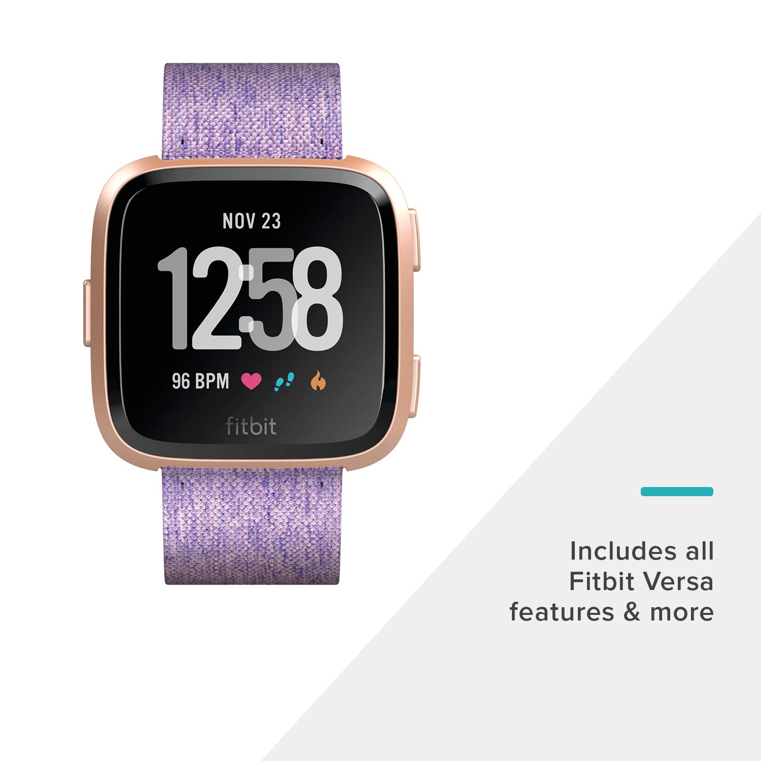 Foto 3 pulgar | Reloj Inteligente Fitbit Versa  Edición Especial  Tejido En Lavanda - Venta Internacional.