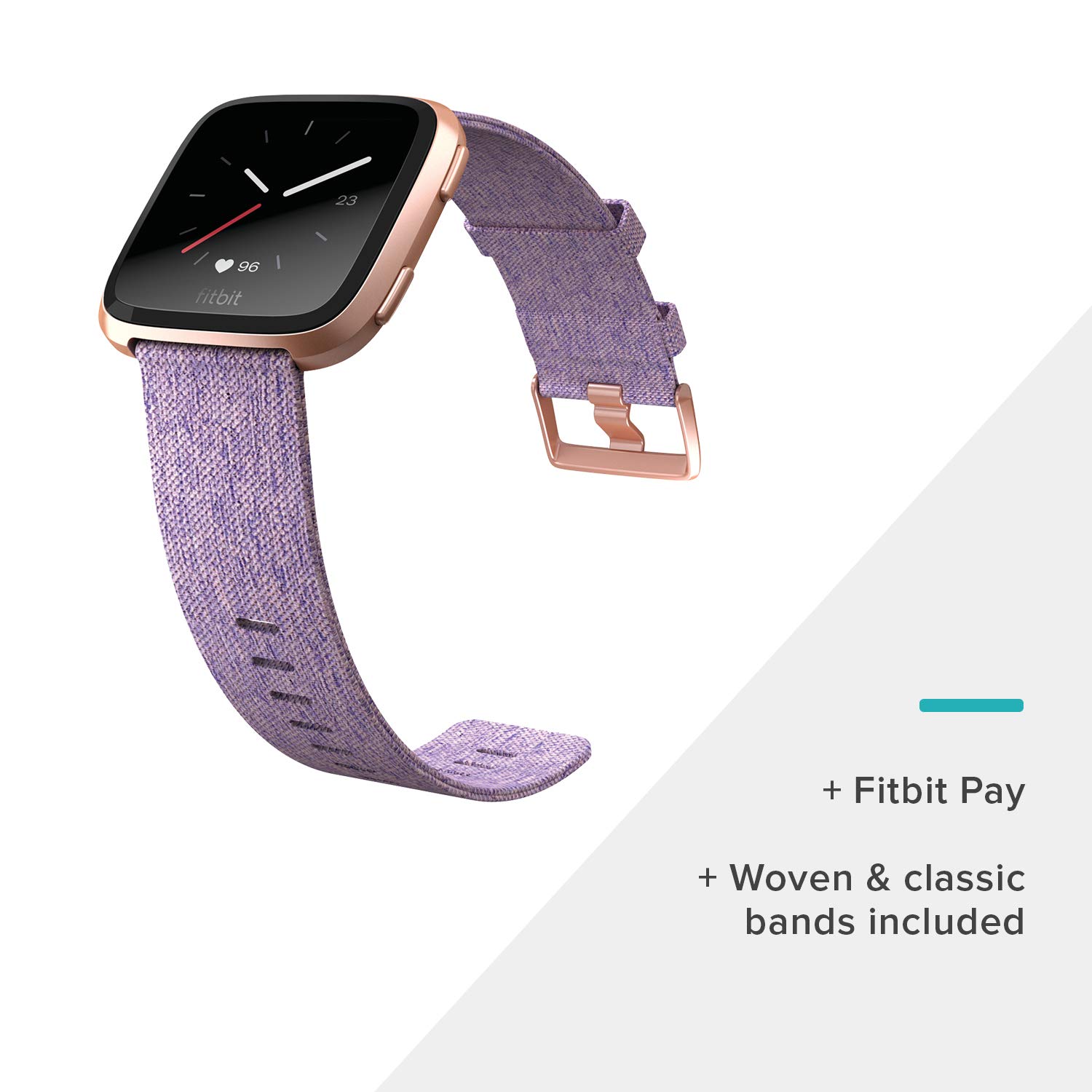 Foto 4 pulgar | Reloj Inteligente Fitbit Versa  Edición Especial  Tejido En Lavanda - Venta Internacional.