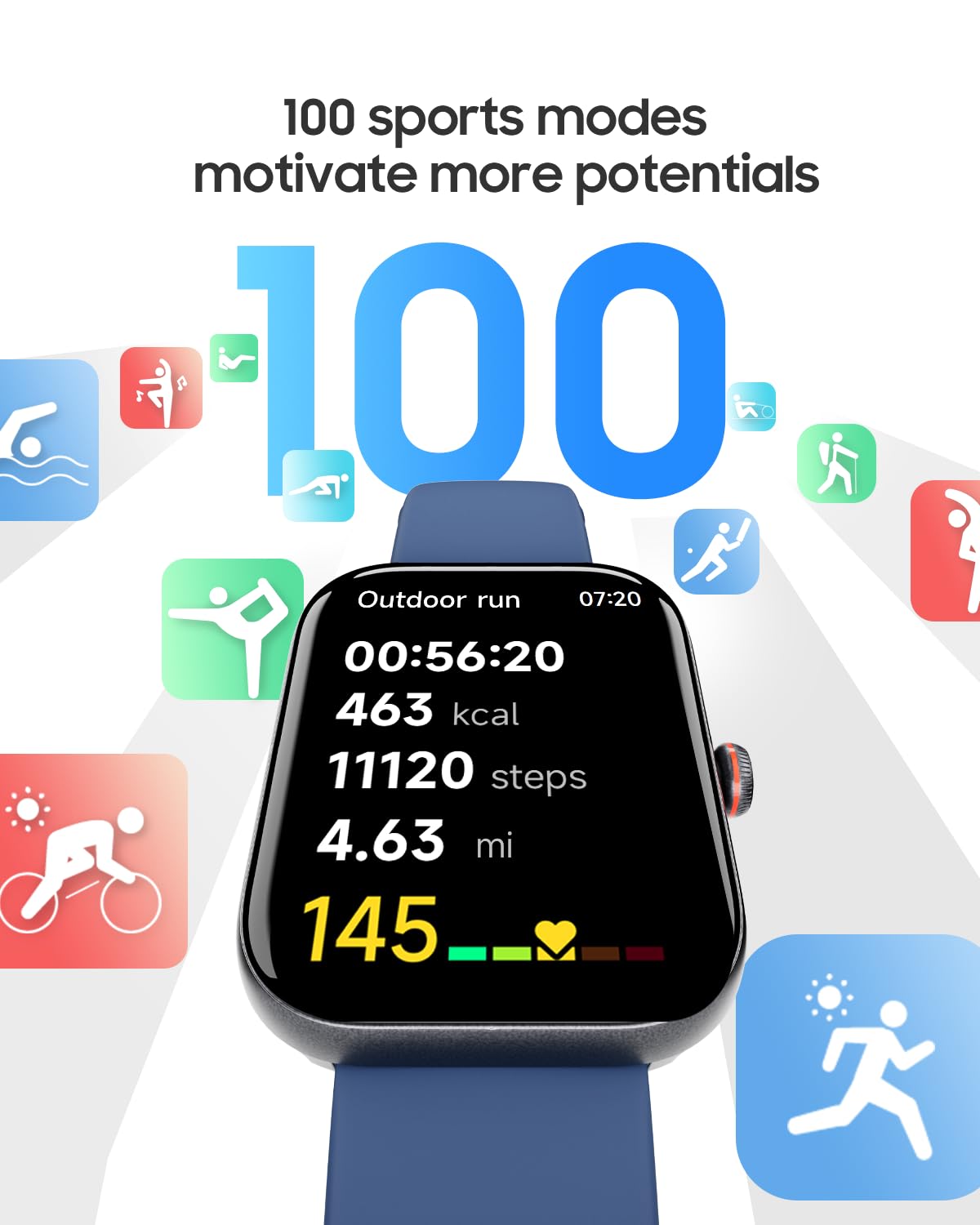 Foto 5 pulgar | Reloj Inteligente Toobur Alexa Con Pantalla Hd Integrada De 1 91''  Azul - Venta Internacional.