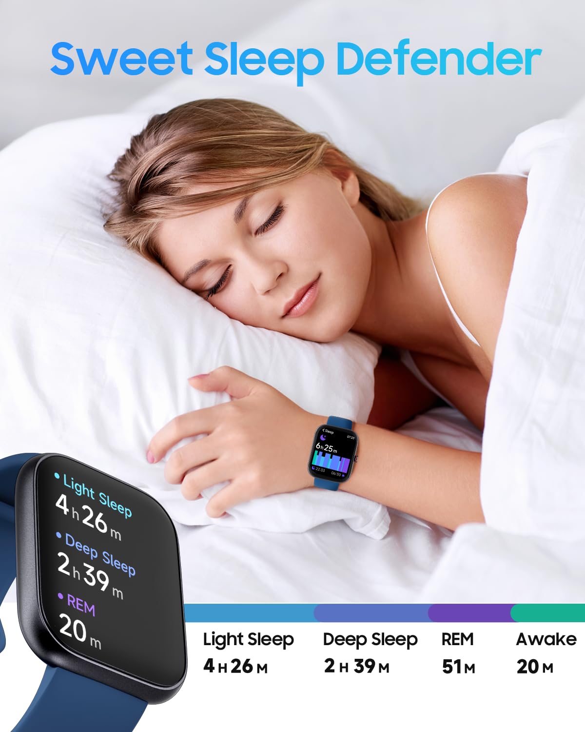 Foto 7 pulgar | Reloj Inteligente Toobur Alexa Con Pantalla Hd Integrada De 1 91''  Azul - Venta Internacional.