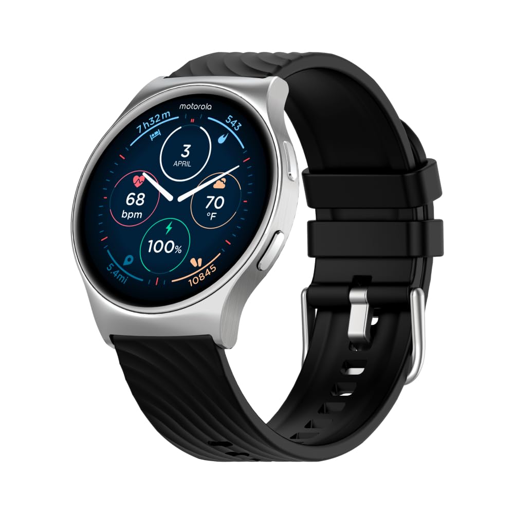 Foto 2 pulgar | Reloj Inteligente Motorola Moto Watch 120 Bluetooth Amoled Plateado - Venta Internacional.