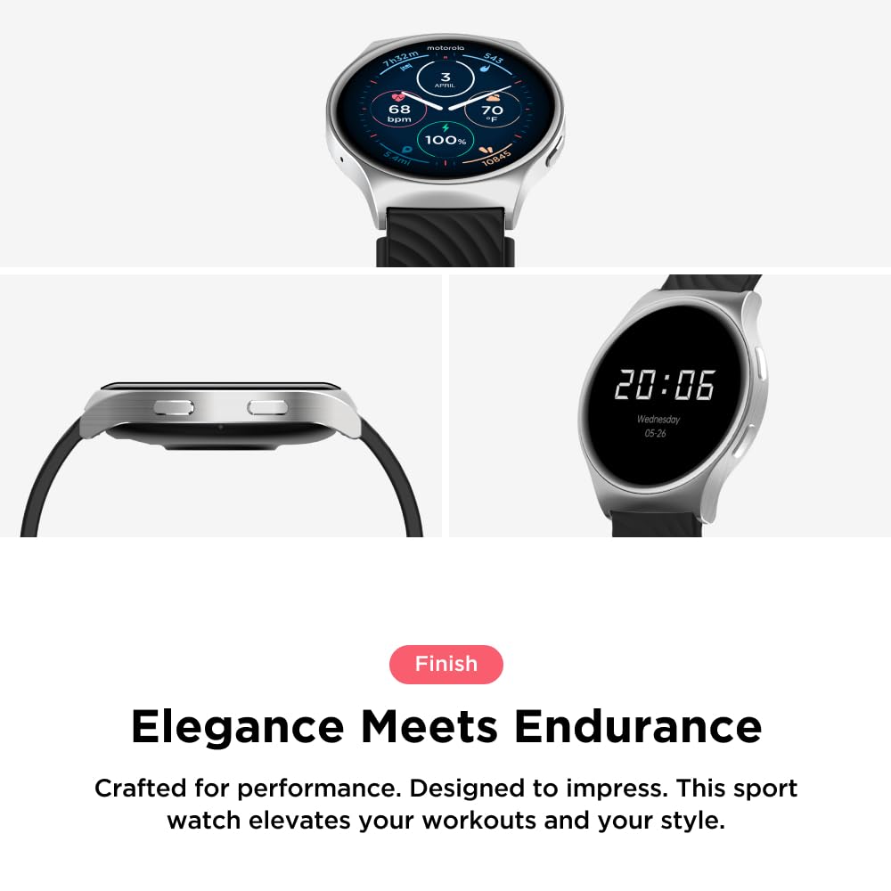 Foto 5 pulgar | Reloj Inteligente Motorola Moto Watch 120 Bluetooth Amoled Plateado - Venta Internacional.