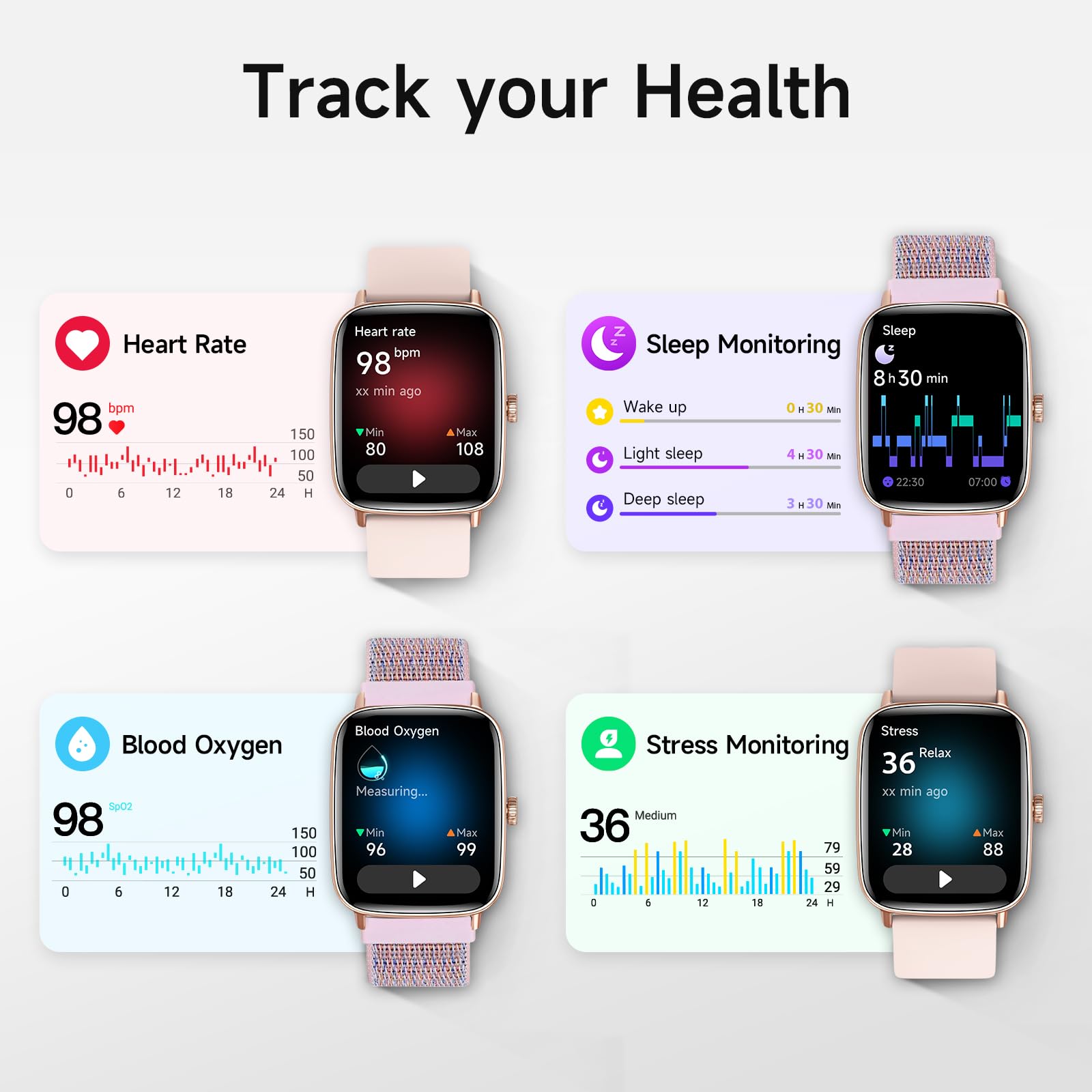 Foto 4 pulgar | Reloj Inteligente Aeac Hd De 1 85 Pulgadas Para Mujer  Rastreador De Actividad Física Ip68 - Venta Internacional.