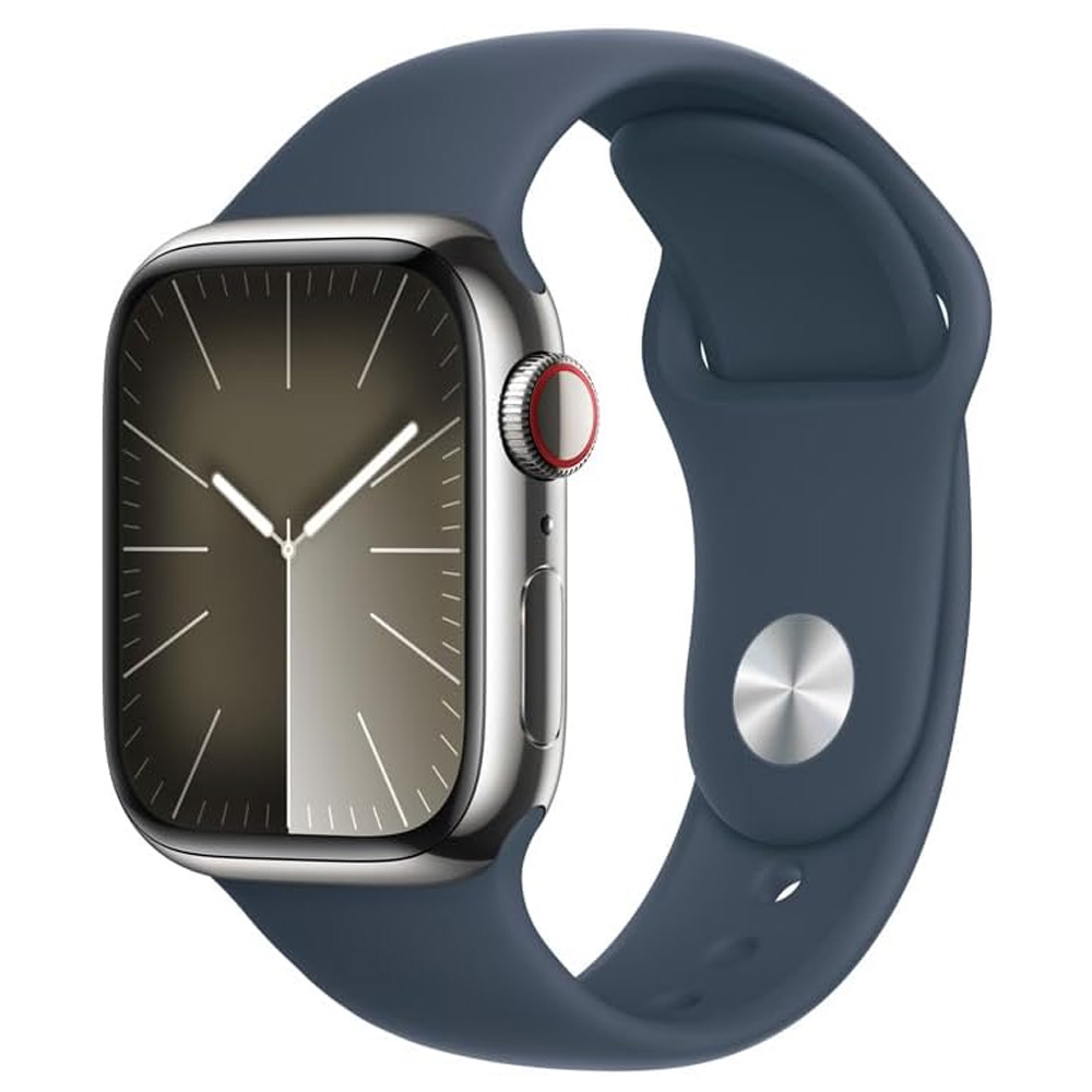 Apple Watch Series 9 Caja De Aluminio Color Azul Con Plata De 45 Mm