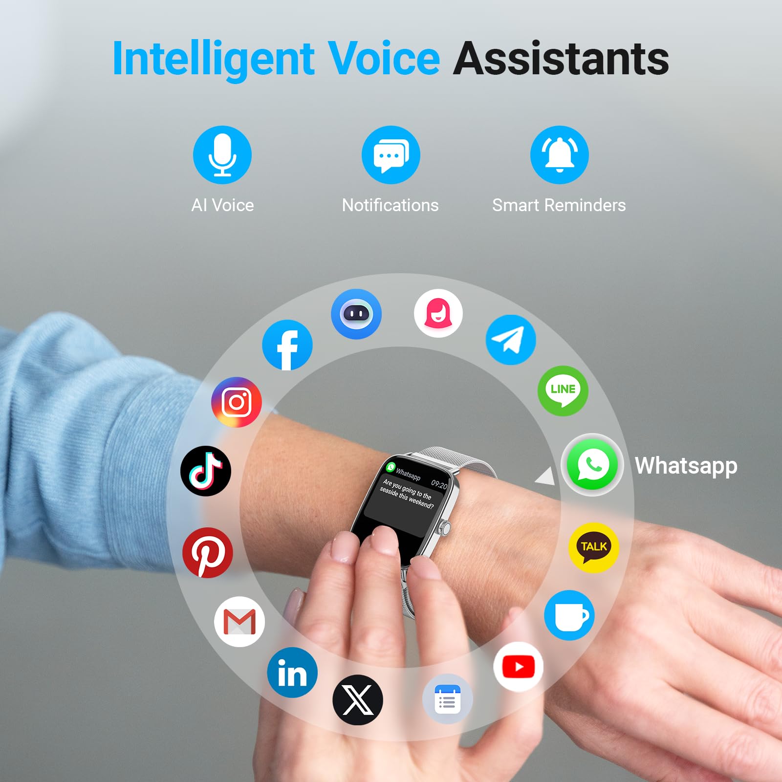 Foto 7 pulgar | Reloj Inteligente Fitpolo Idw28  1.85 Pulgadas  Pantalla Táctil Hd  Ip68  Android  Ios - Venta Internacional.