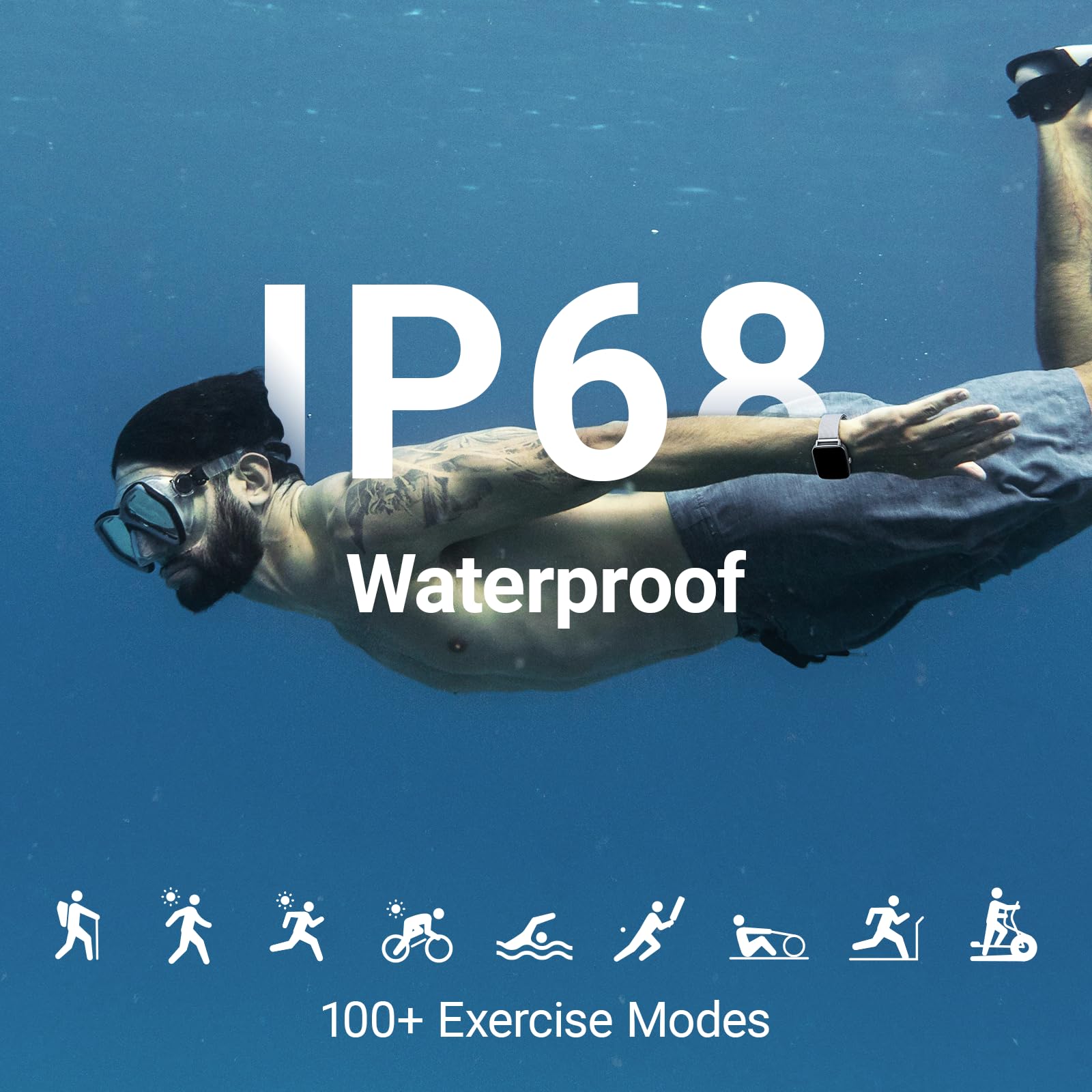 Foto 7 | Reloj Inteligente Fitpolo Idw28  1.85 Pulgadas  Pantalla Táctil Hd  Ip68  Android  Ios - Venta Internacional.