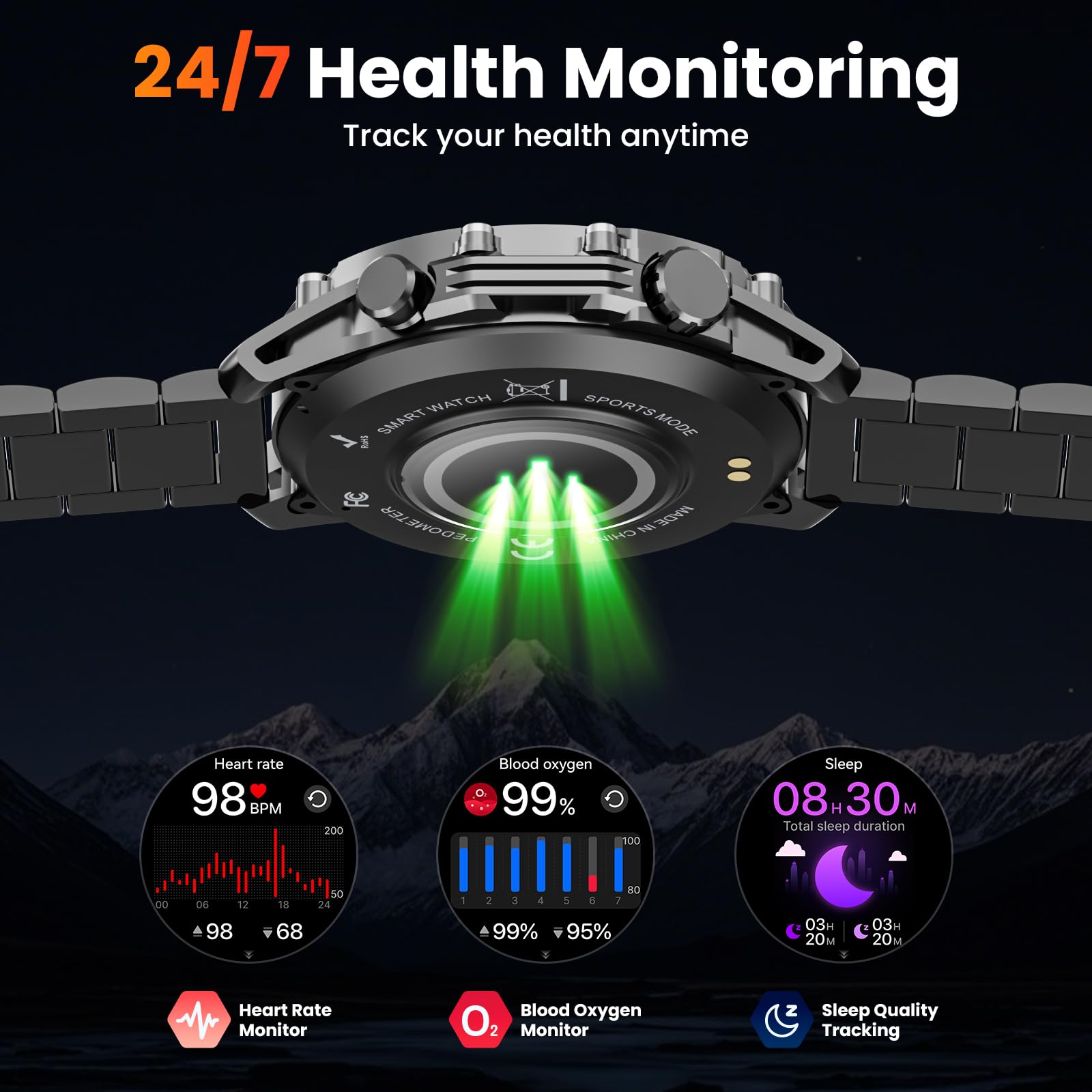 Foto 7 pulgar | Reloj Inteligente Hwagol Military De 1.52 Pulgadas Con Más De 100 Modos Deportivos Para Hombre - Venta Internacional.