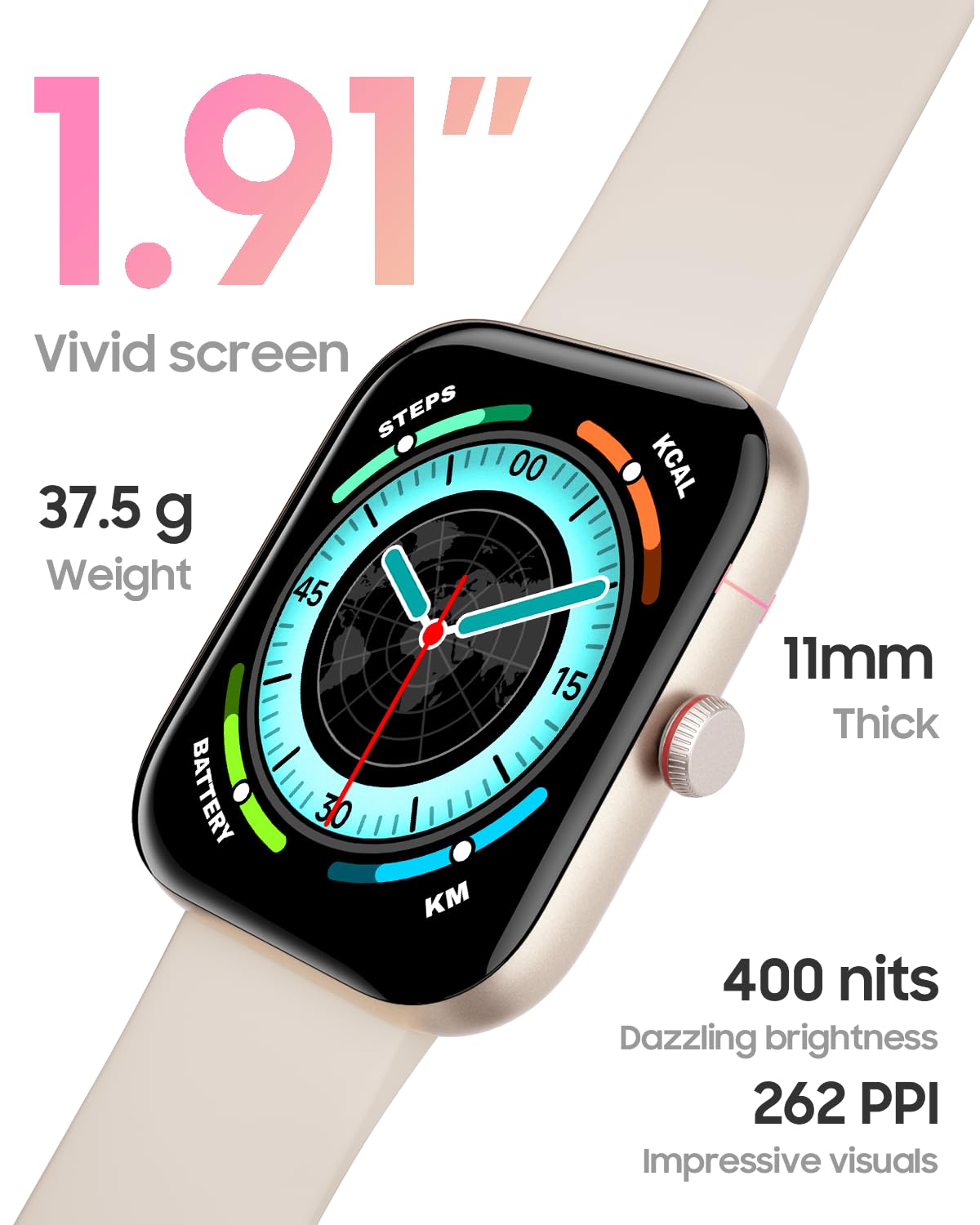 Foto 6 pulgar | Reloj Inteligente Toobur Alexa Con Pantalla Hd Integrada Ip68 De 1 91''  Color Beige - Venta Internacional.