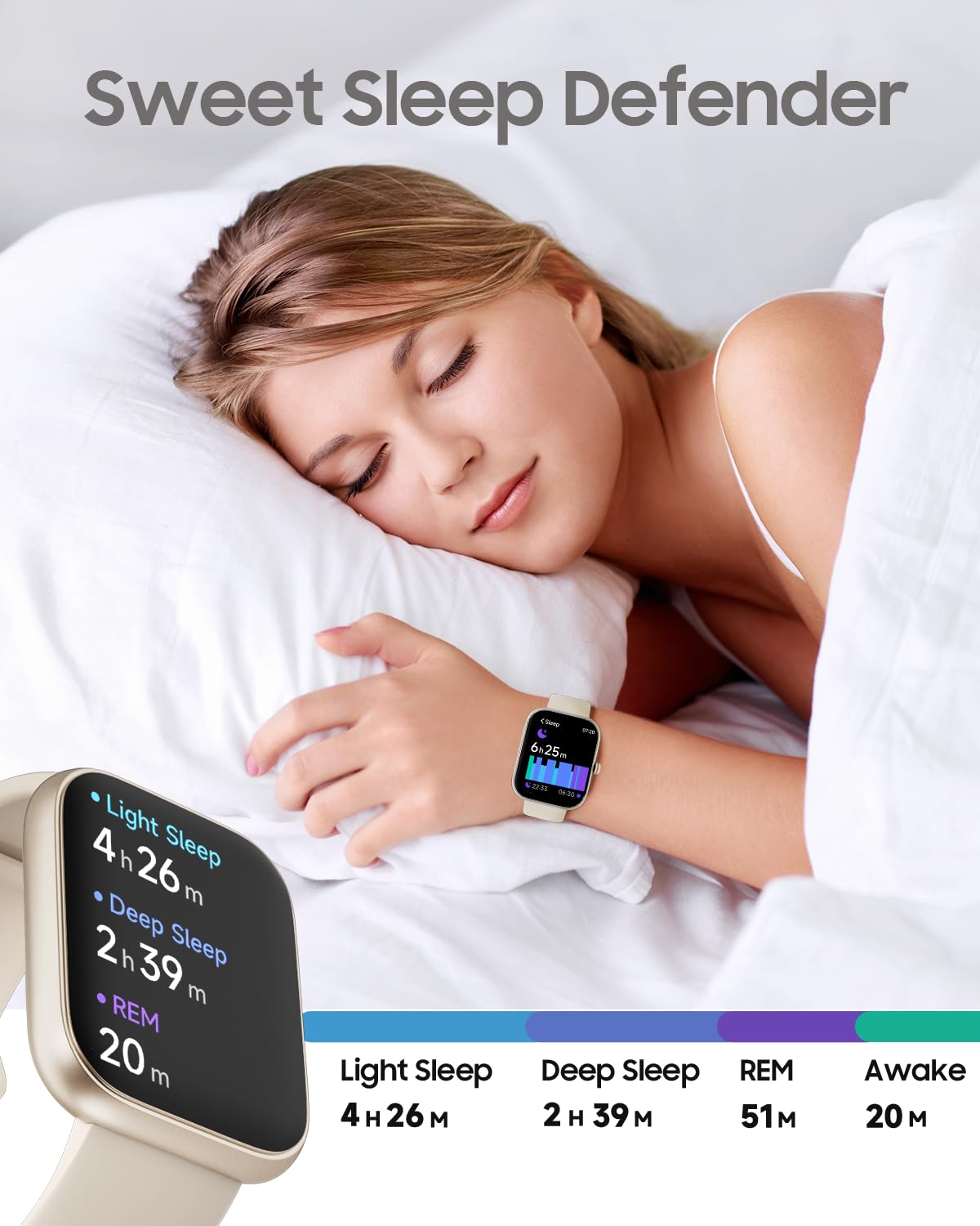 Foto 7 pulgar | Reloj Inteligente Toobur Alexa Con Pantalla Hd Integrada Ip68 De 1 91''  Color Beige - Venta Internacional.