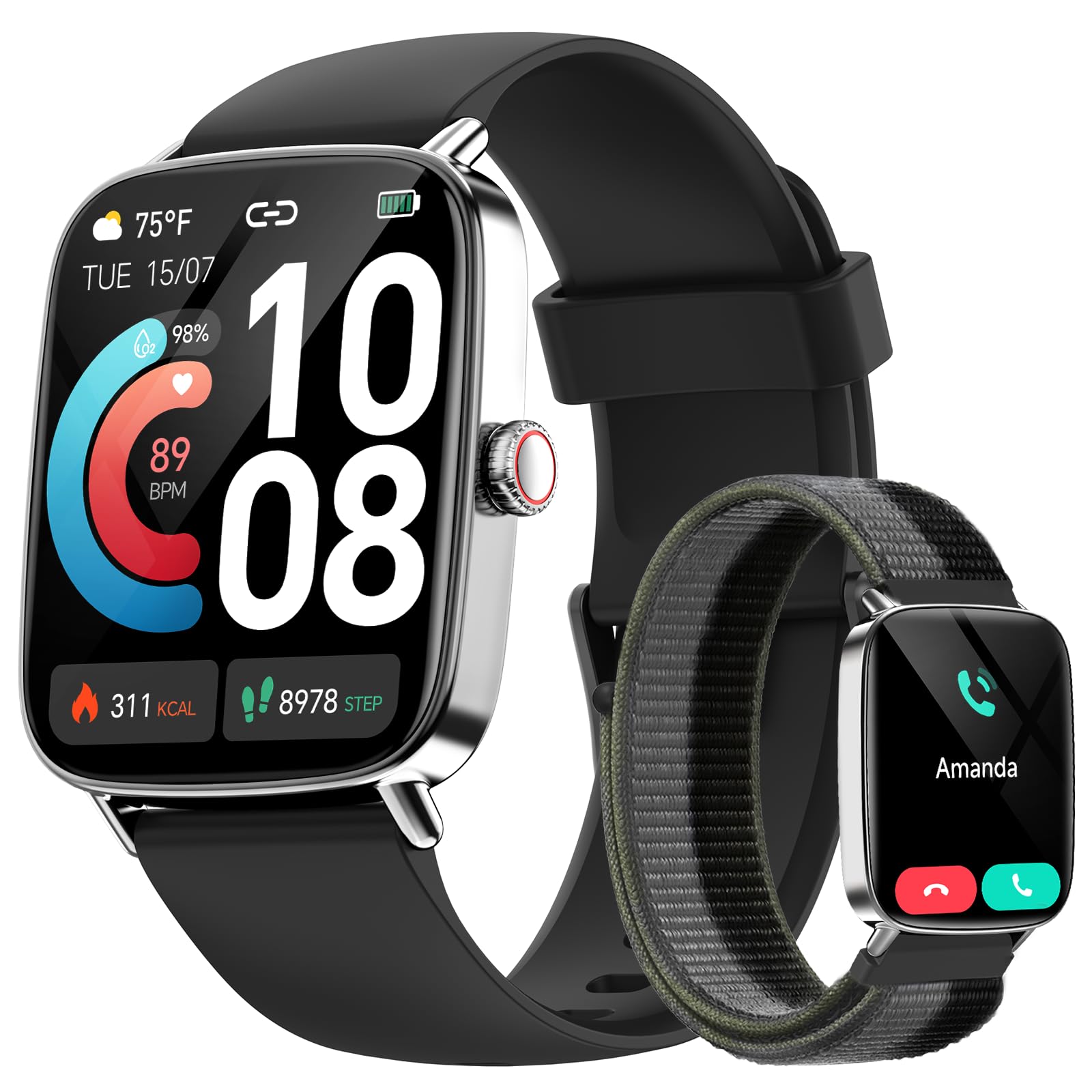 Foto 2 pulgar | Reloj Inteligente Aeac De 1 85 Pulgadas Hd Compatible Con Iphone/samsung/android - Venta Internacional.