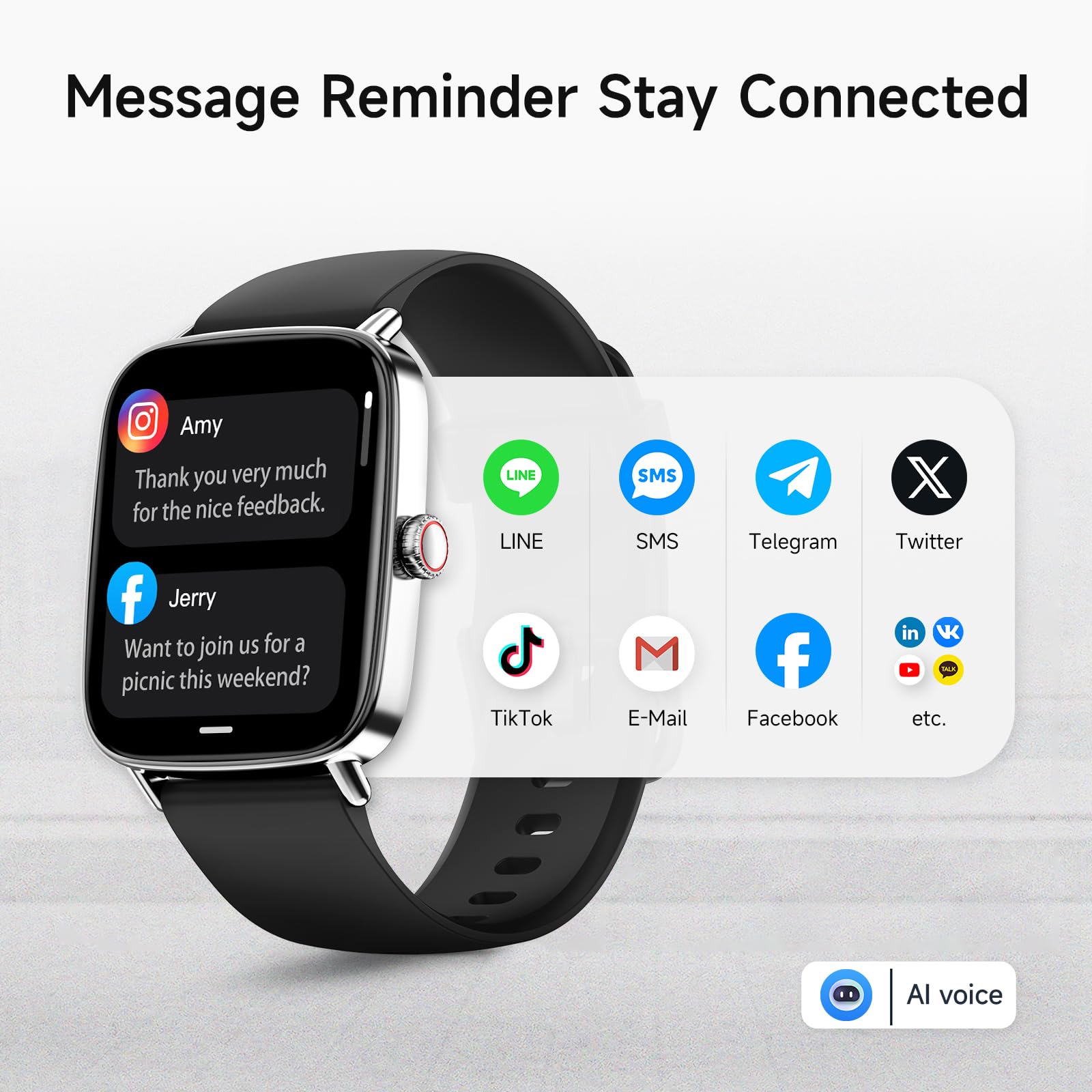 Foto 3 pulgar | Reloj Inteligente Aeac De 1 85 Pulgadas Hd Compatible Con Iphone/samsung/android - Venta Internacional.