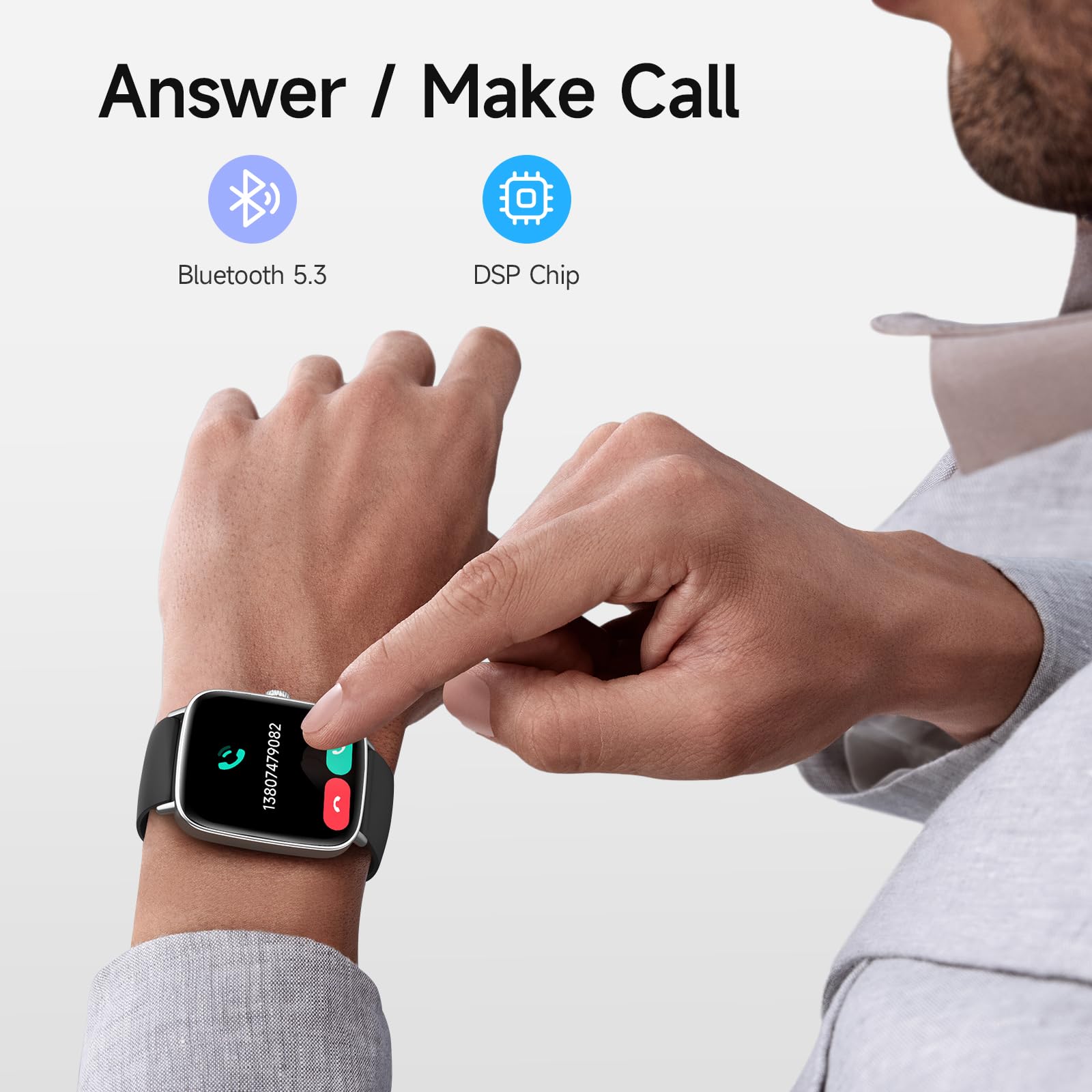 Foto 5 pulgar | Reloj Inteligente Aeac De 1 85 Pulgadas Hd Compatible Con Iphone/samsung/android - Venta Internacional.