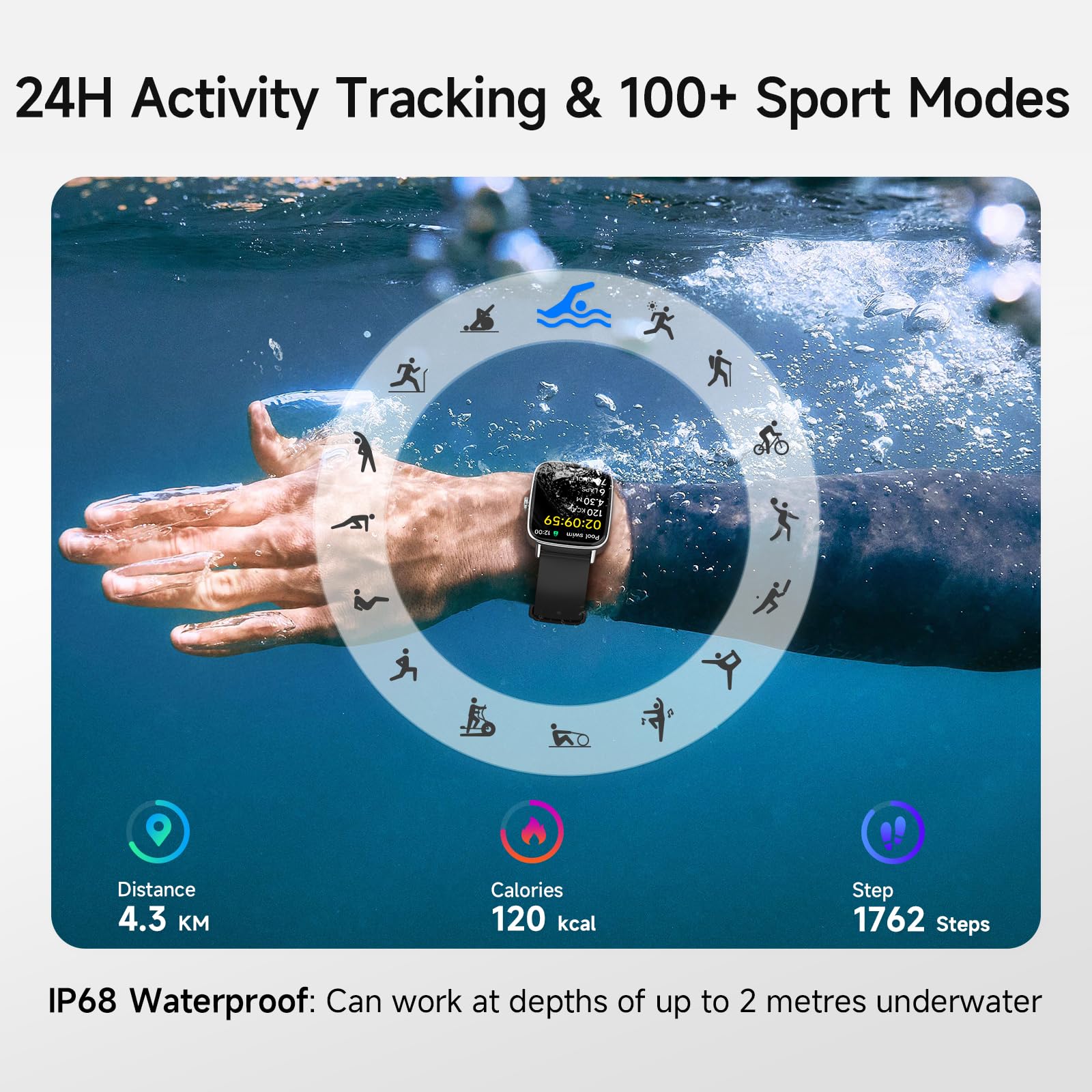 Foto 6 pulgar | Reloj Inteligente Aeac De 1 85 Pulgadas Hd Compatible Con Iphone/samsung/android - Venta Internacional.
